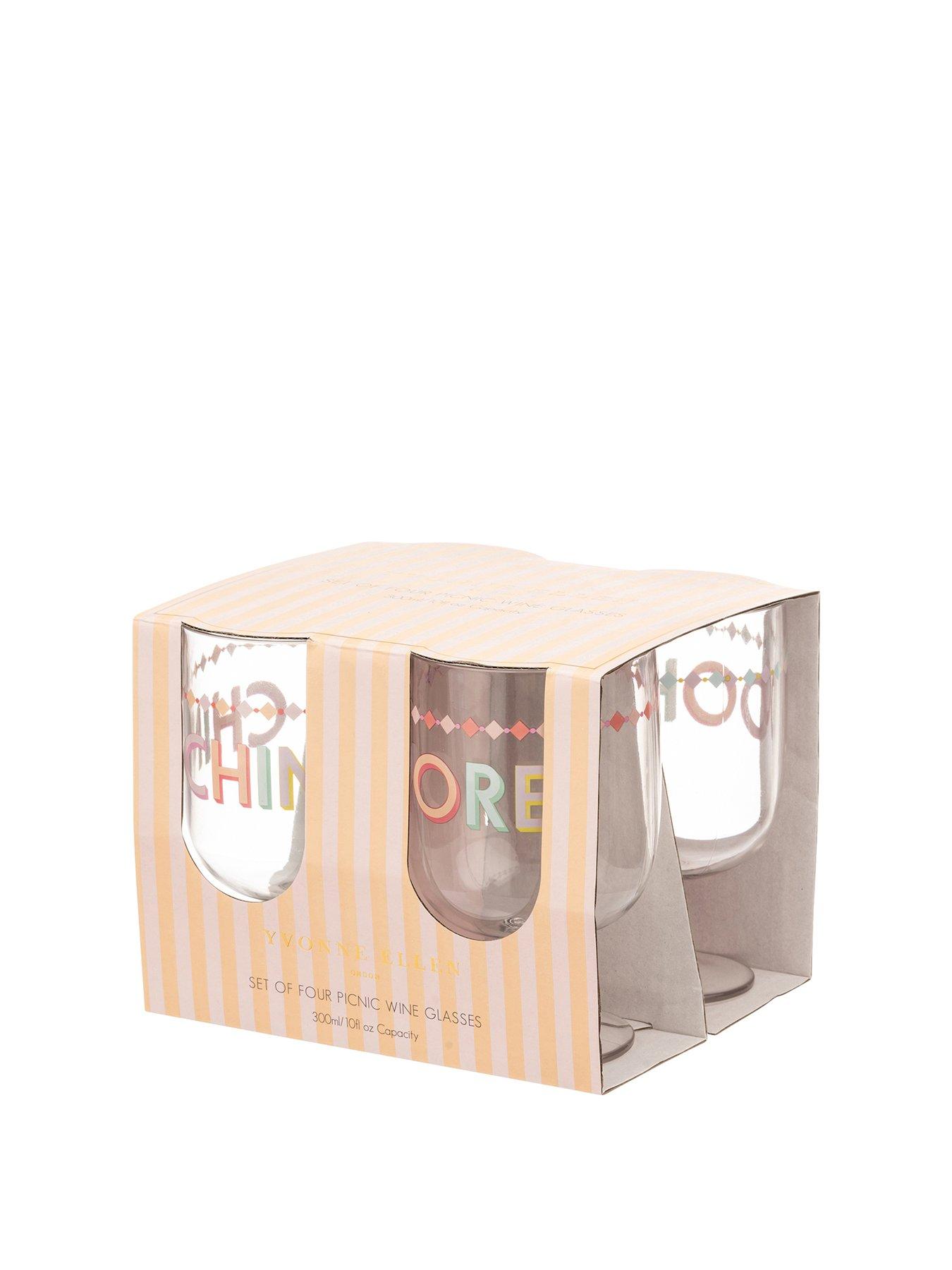 Product photograph of Yvonne Ellen Set Of 4 Picnic Wine Glasses from very.co.uk