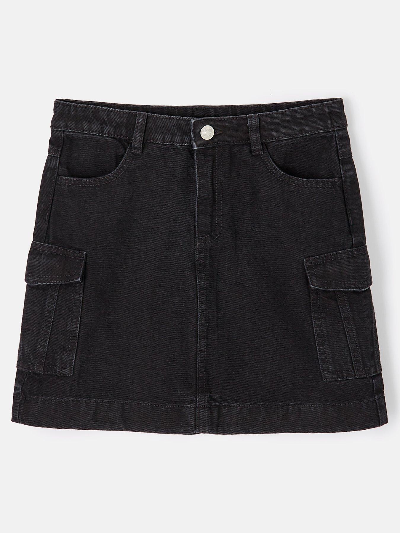 undefined Girls Cargo Mini Skirt - Black