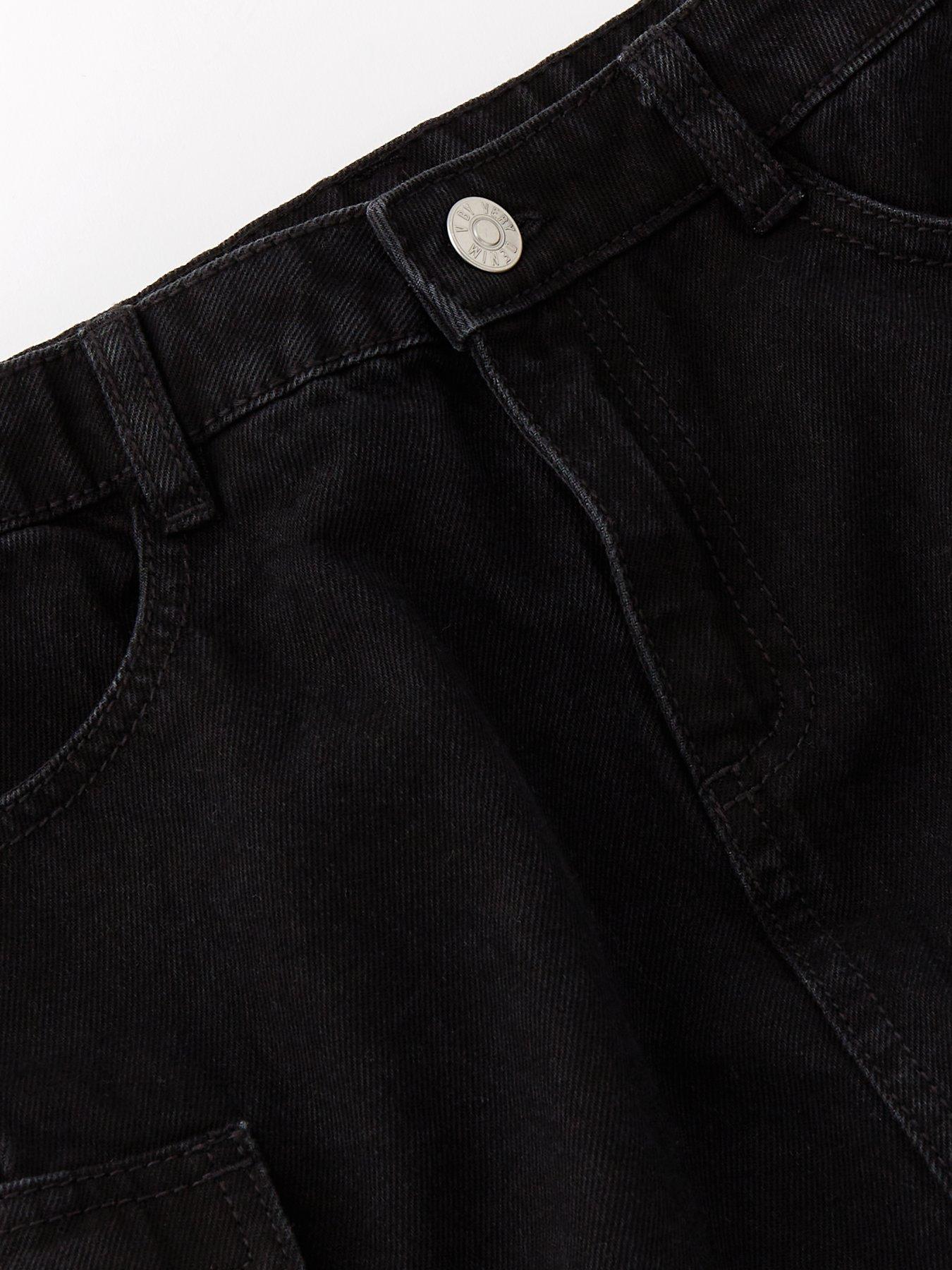 Image 3 of 4 of V by Very Girls Cargo Mini Skirt - Black