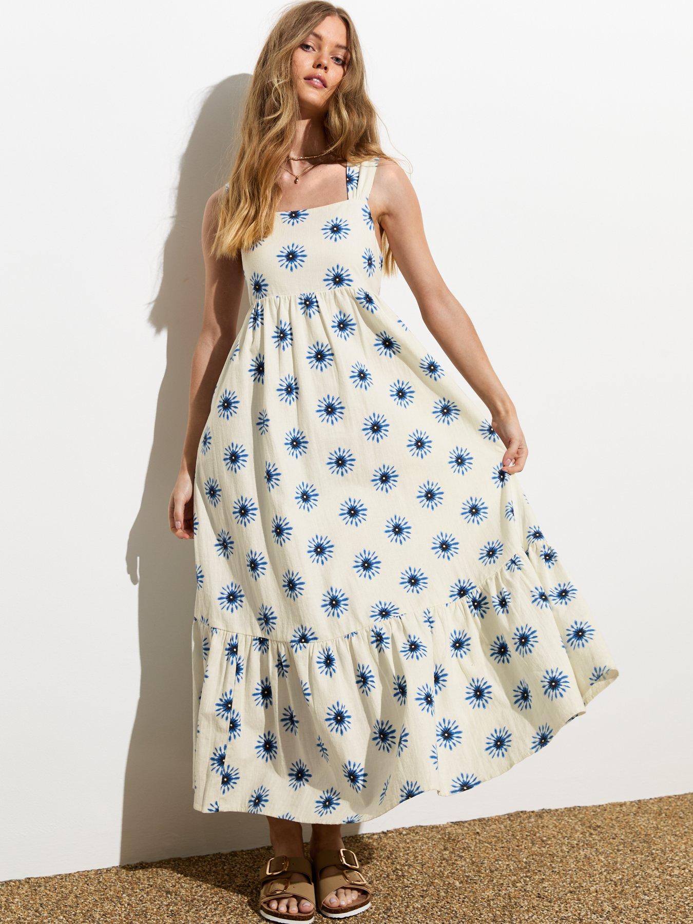 Polka dot linen dress best sale