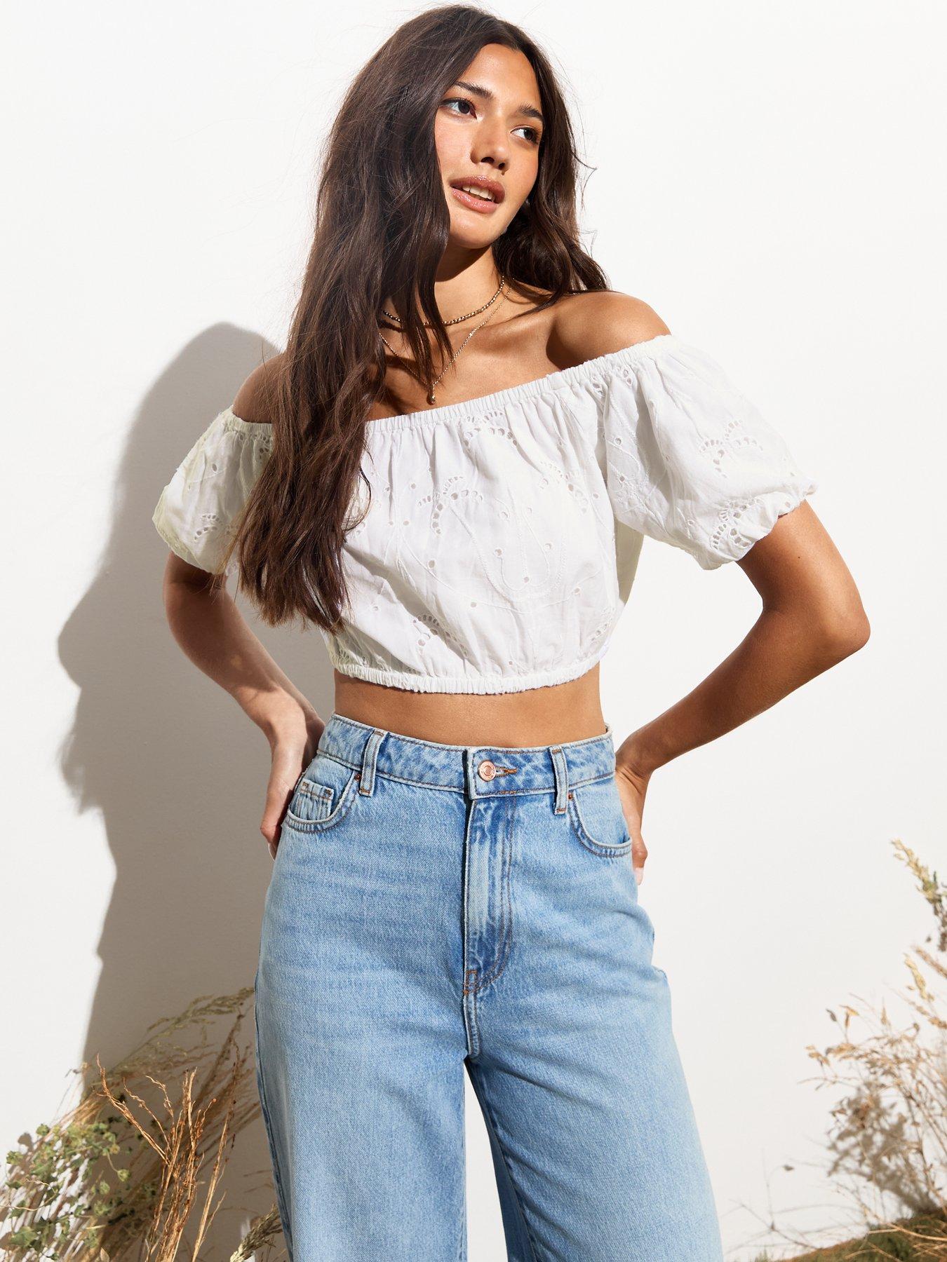 Tops White bardot tops Women Very