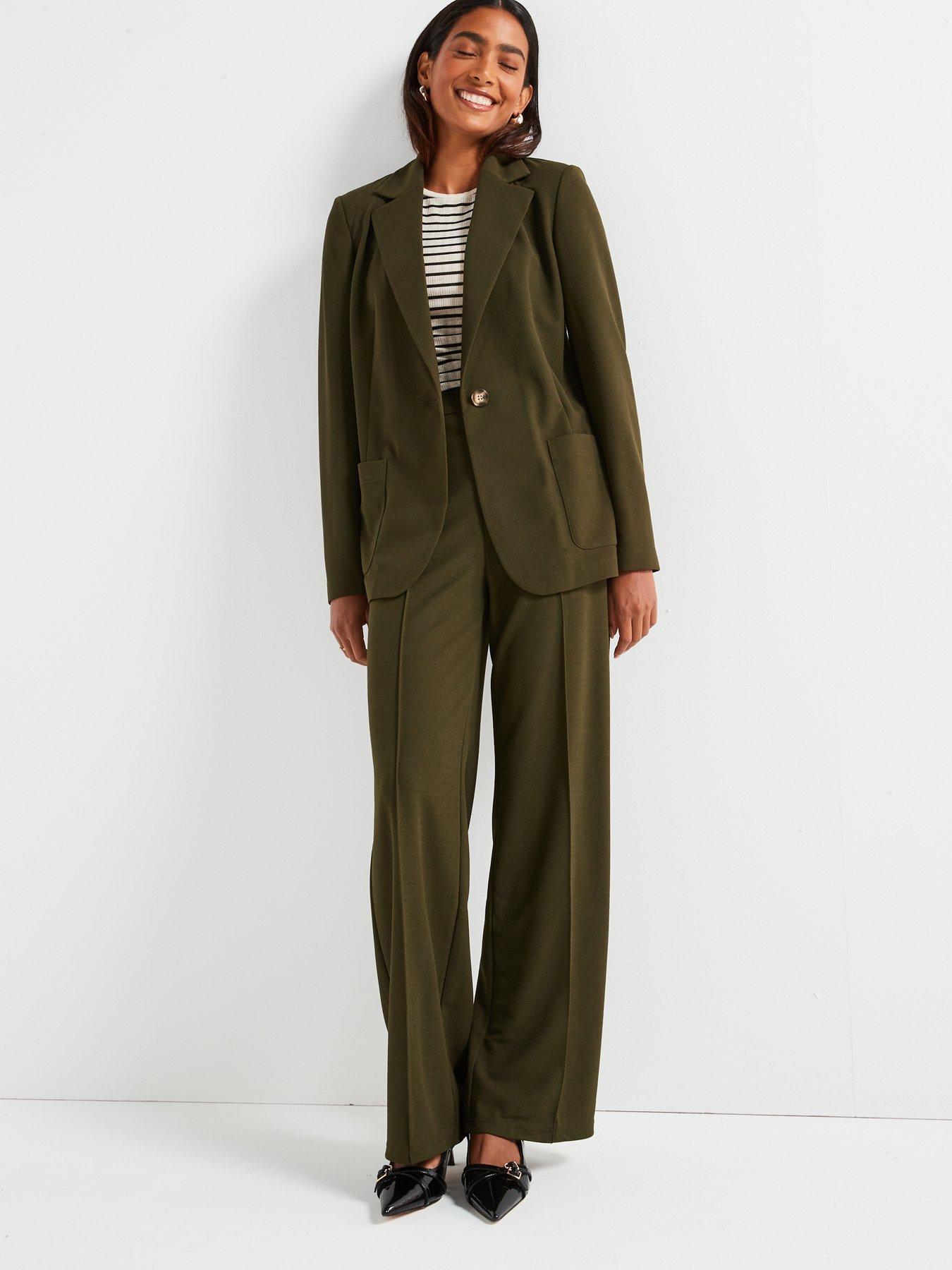 Olive Green Blazer Khaki Blazer Outfit Womens Everyday Edge To
