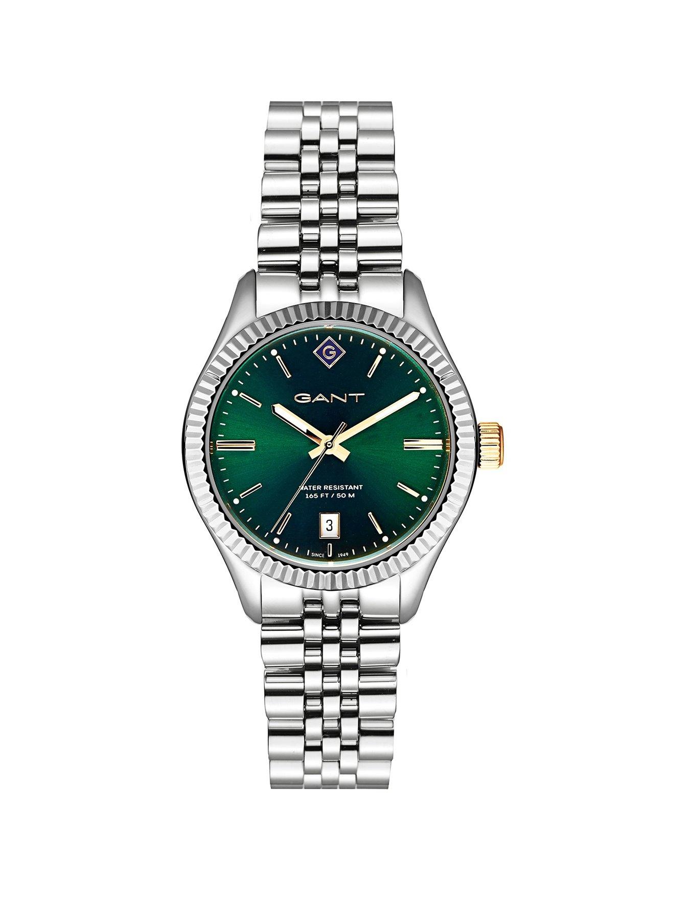 gant-sussex-34mm-green-dial-silver