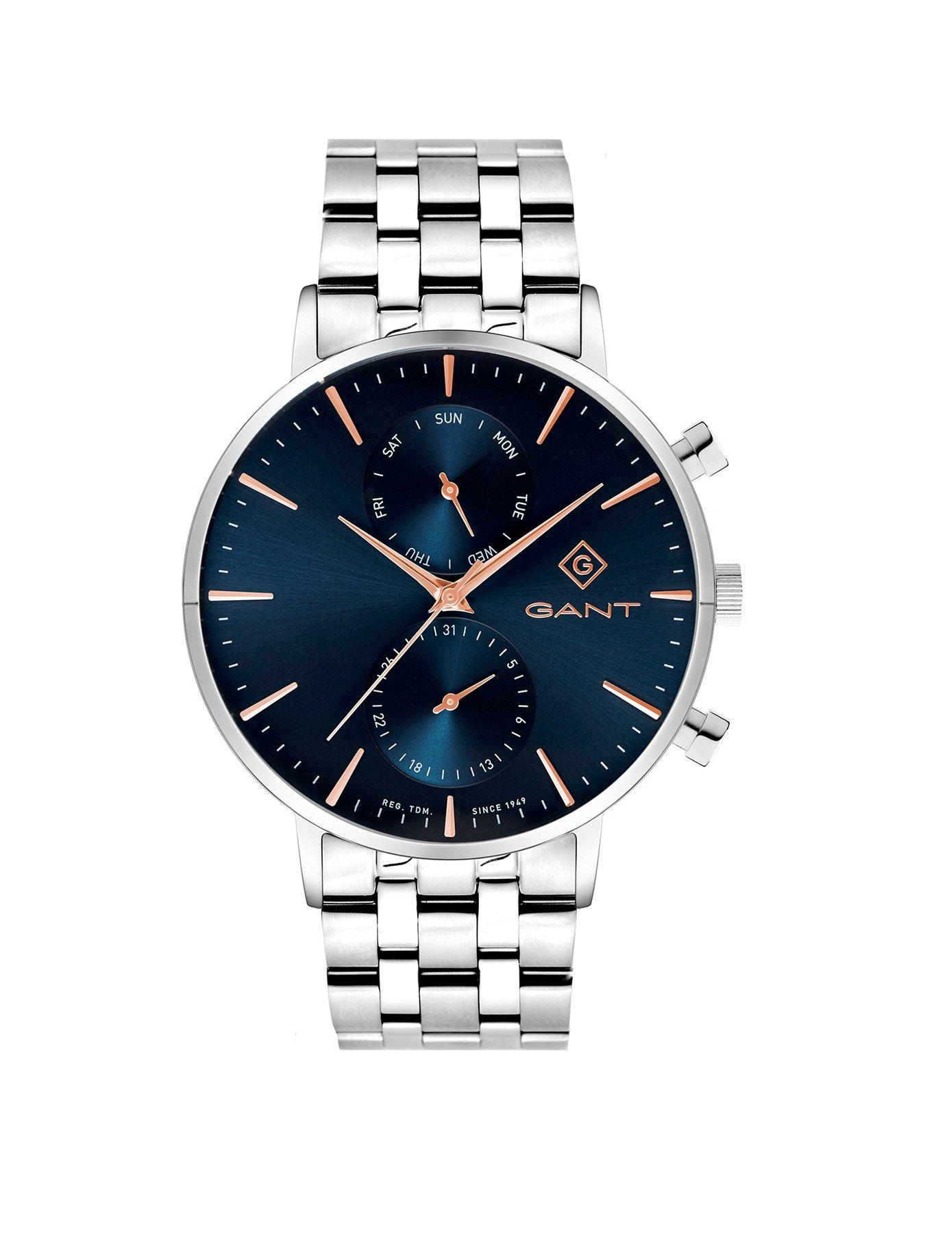 Product photograph of Gant Park Hill Day-date Ii - 44mm Watch - Denim Blue Sunray Dial from very.co.uk