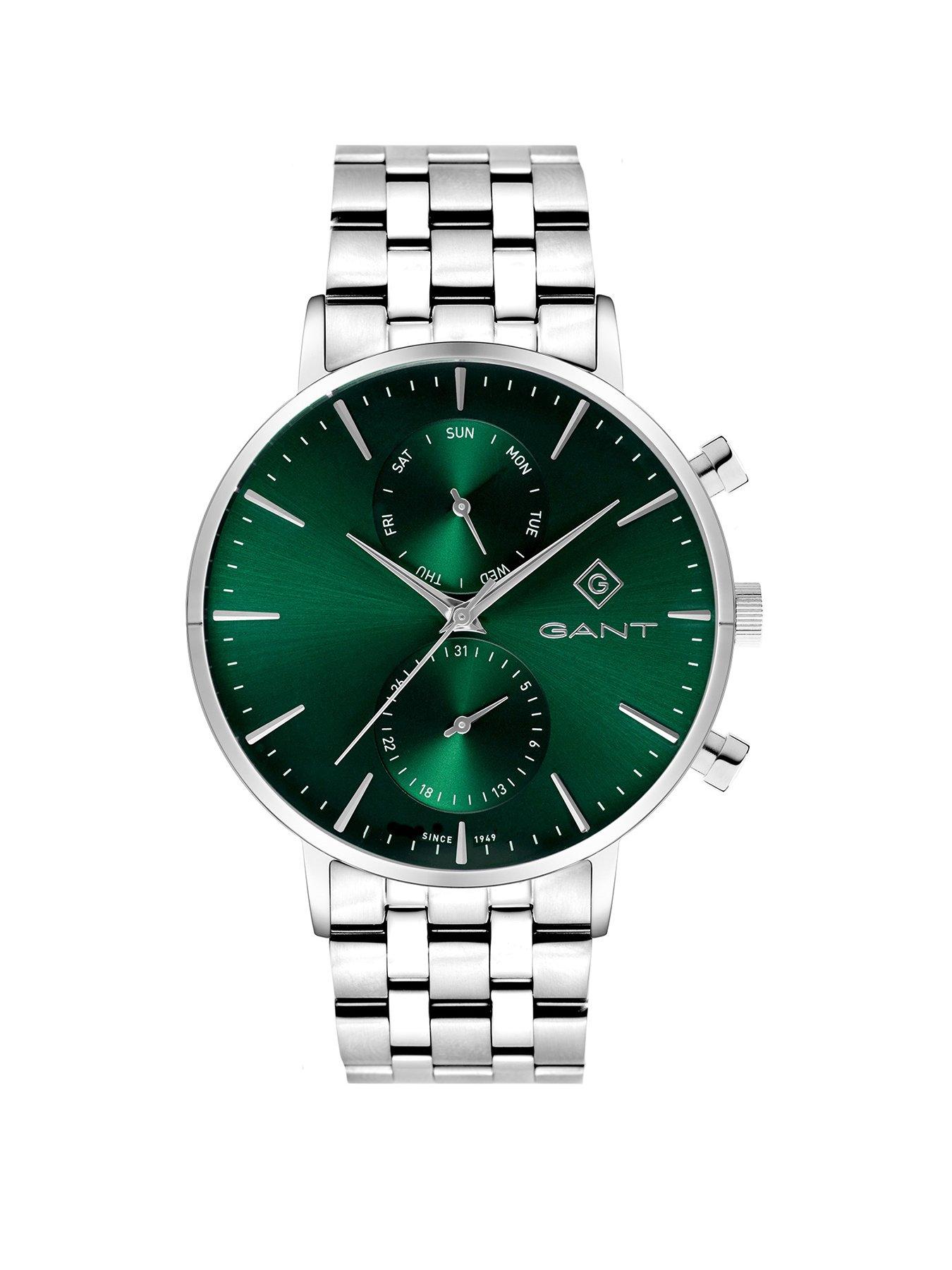 Product photograph of Gant Park Hill Day-date Ii - 44mm - Green Sunray Dial from very.co.uk