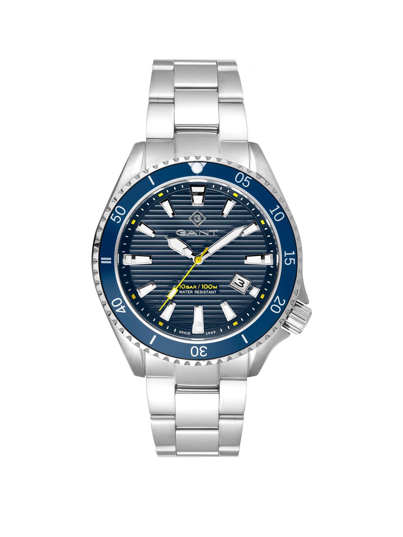 Product photograph of Gant Waterville - 45mm - Blue Dial from very.co.uk