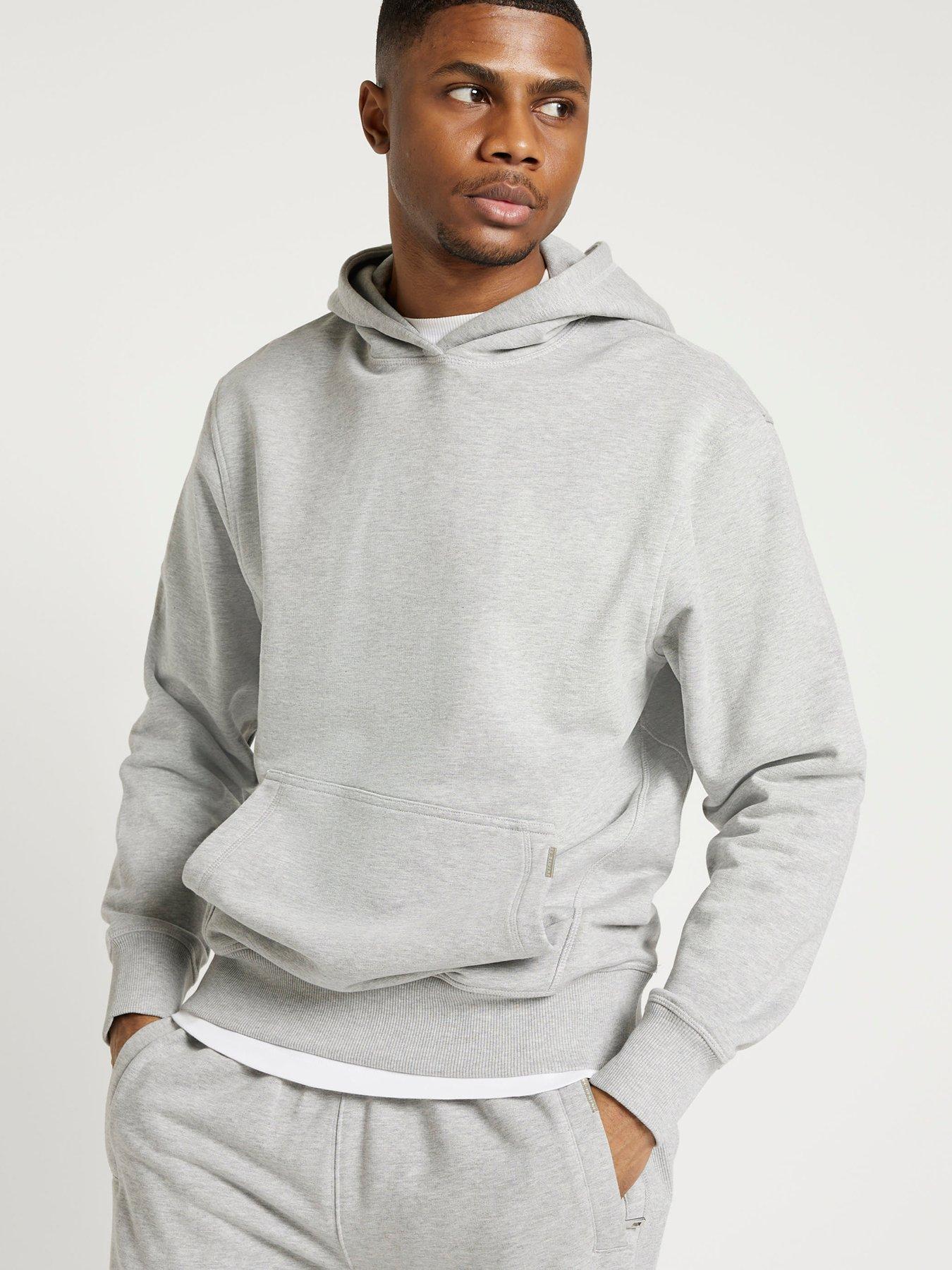 Grey Marl Essential Loopback Hoodie