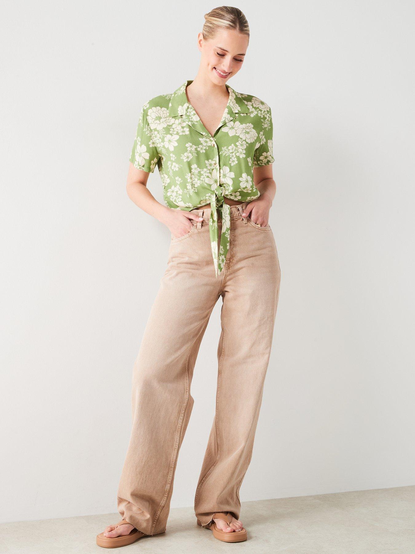 Mango Floral-print Shirt With Knot Detail | Very.co.uk
