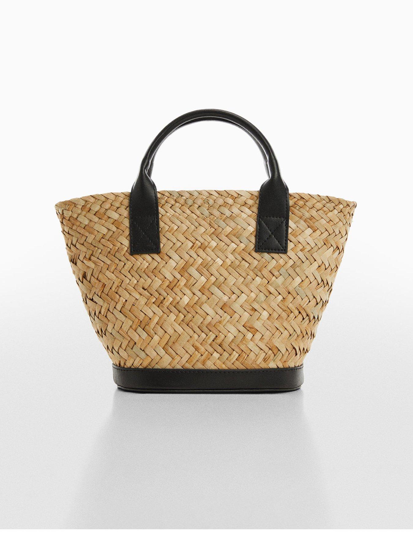 Mango raffia bag deals