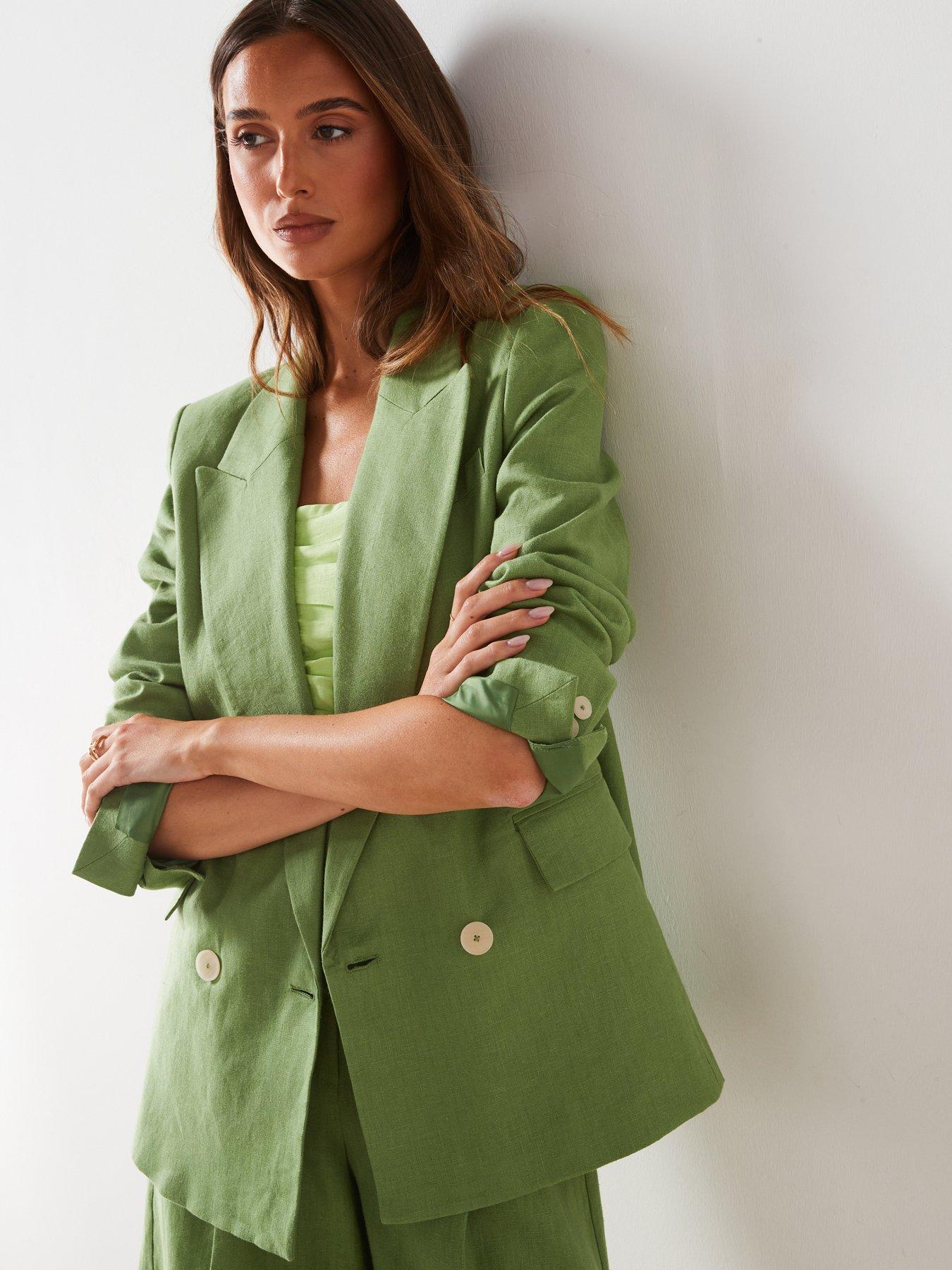 Mango green blazer hotsell