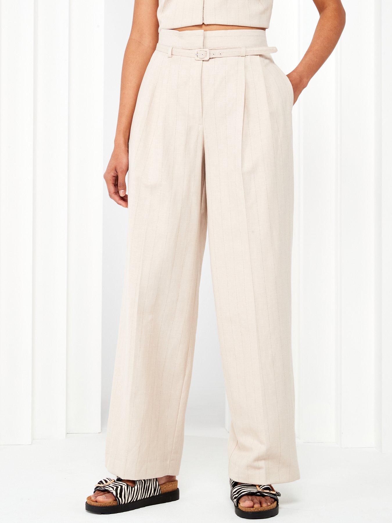 Mango Suit Trousers With Belt Clips | Very.co.uk