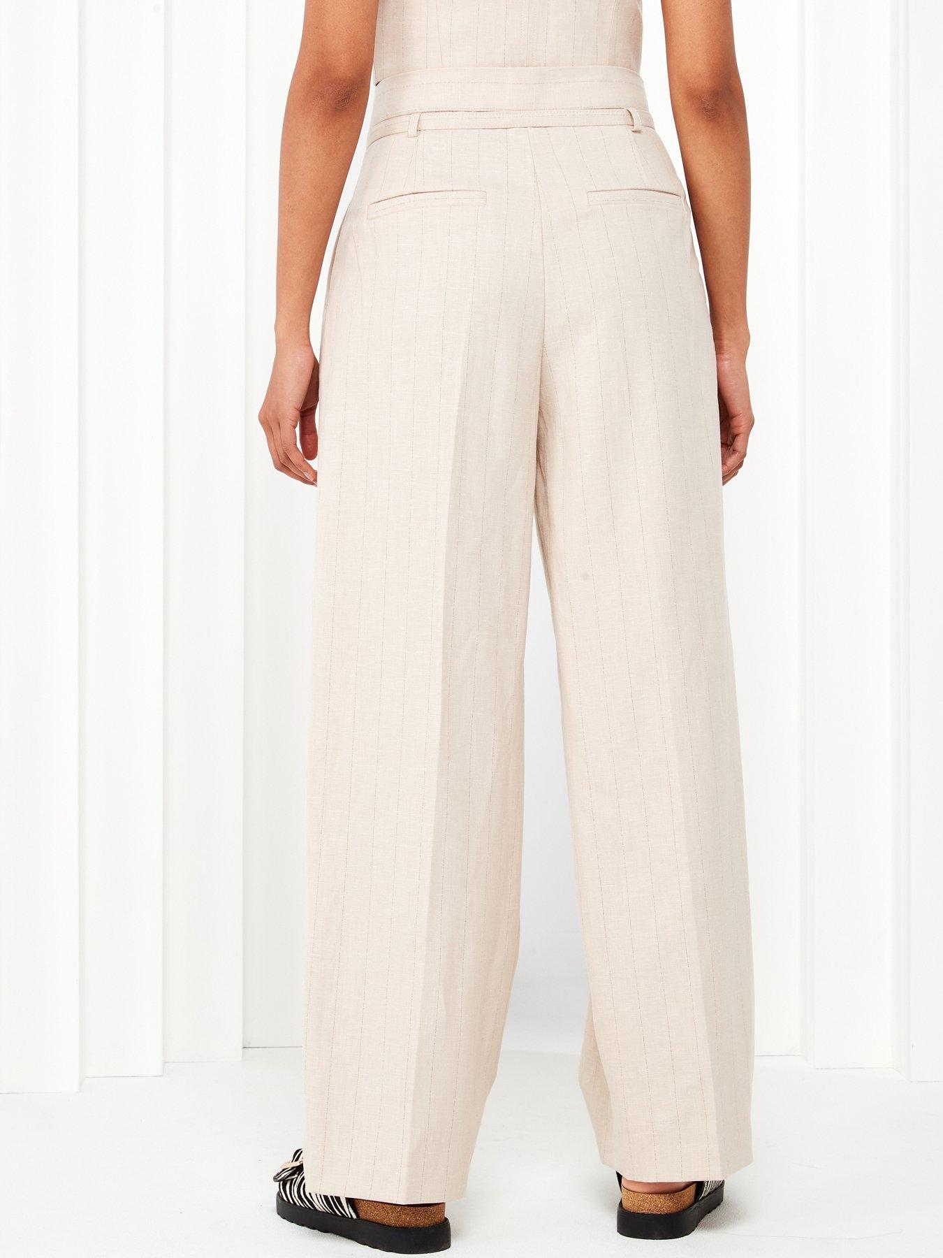 Mango Suit Trousers With Belt Clips | Very.co.uk