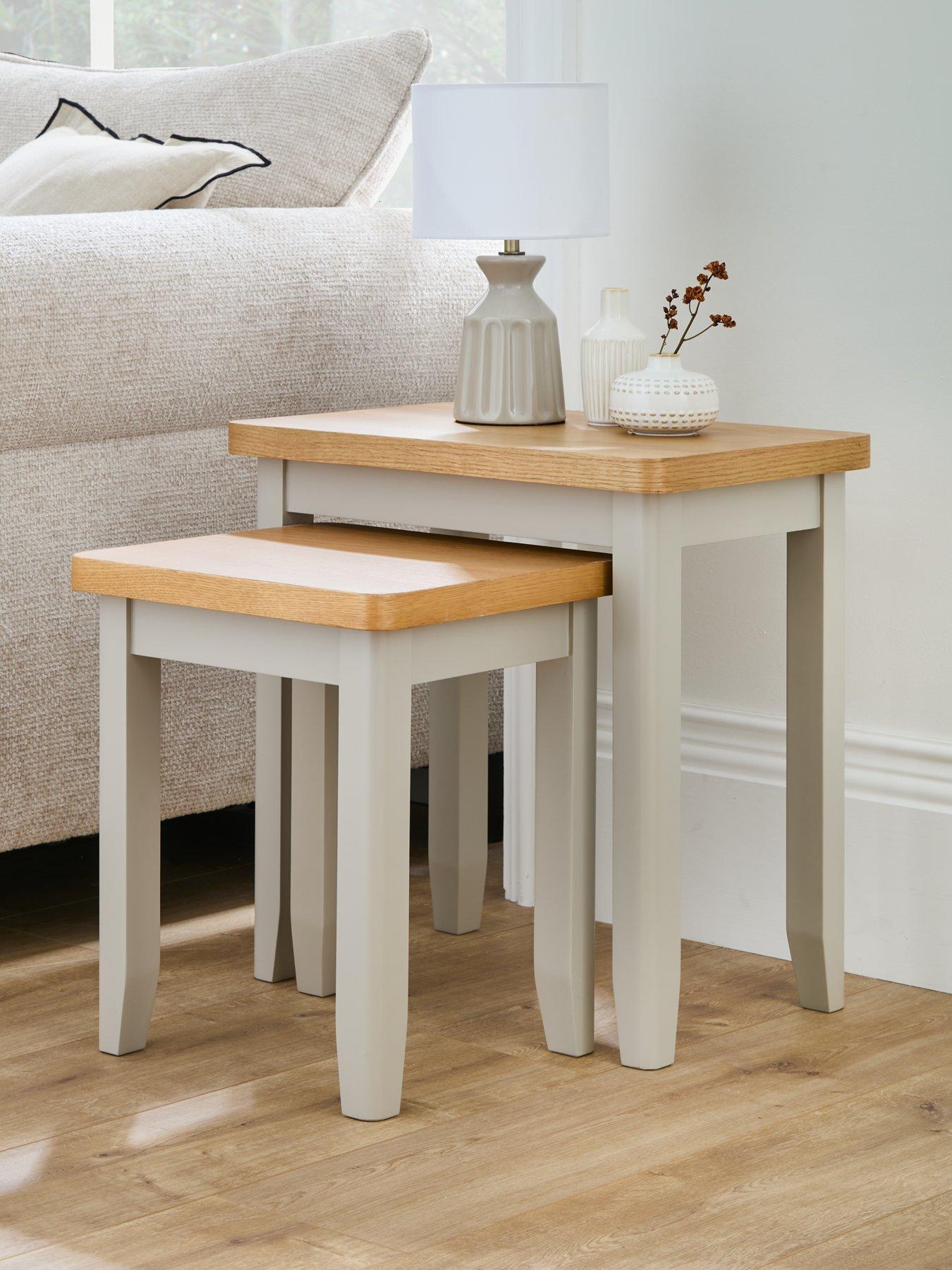 Product photograph of Very Home Malone Nest Of Tables - Contains Solid Wood from very.co.uk