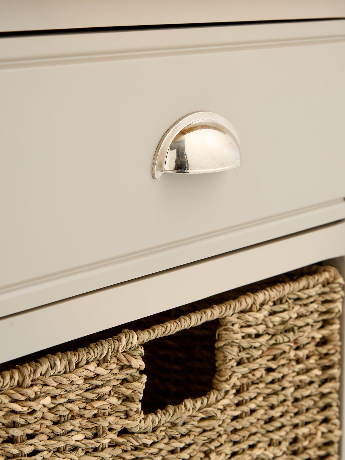 Image 6 of 7 of The Very Collection Malone Ready Assembled&nbsp;1 Drawer, 2 Basket Sideboard&nbsp;- contains Solid Wood