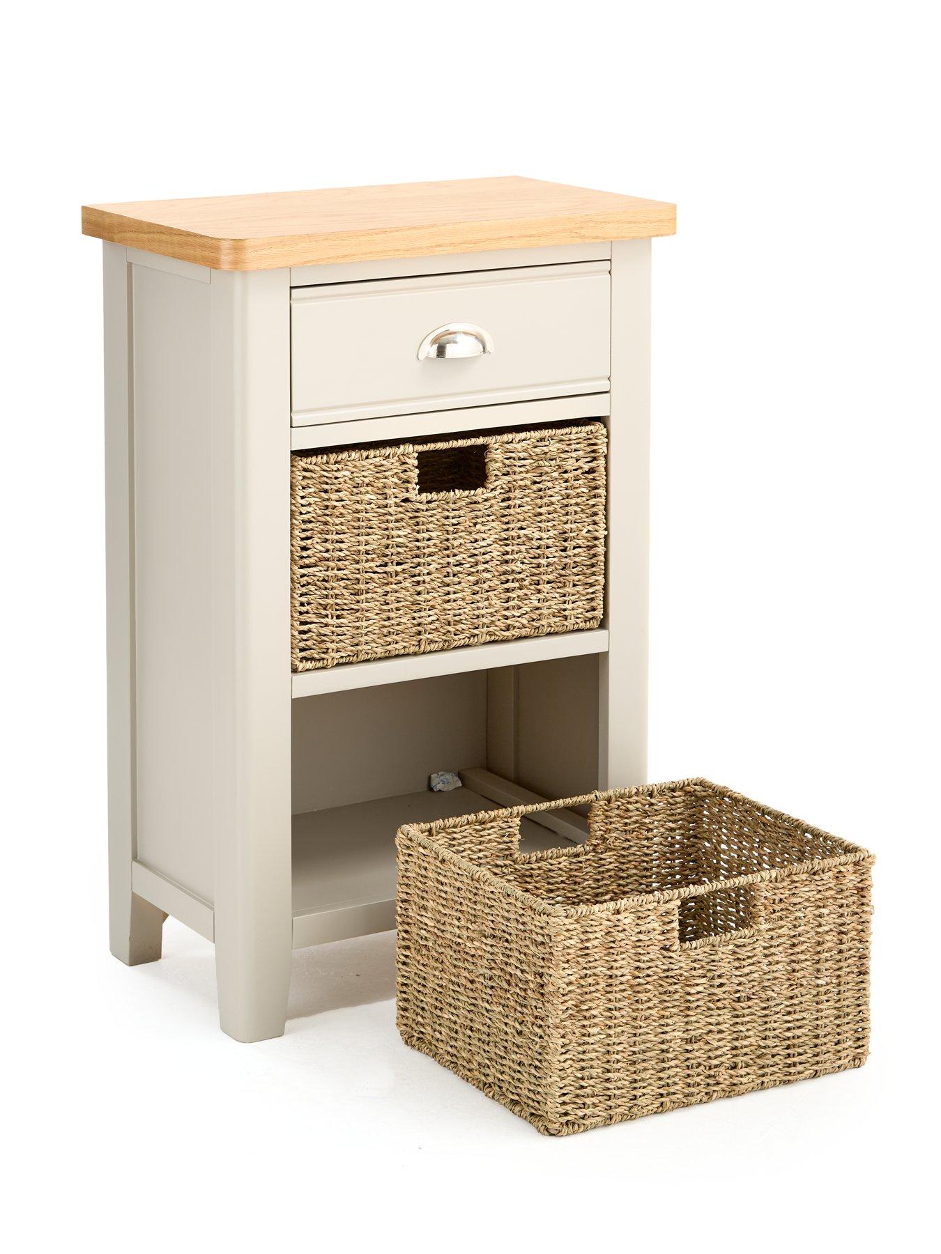 Image 7 of 7 of The Very Collection Malone Ready Assembled&nbsp;1 Drawer, 2 Basket Sideboard&nbsp;- contains Solid Wood