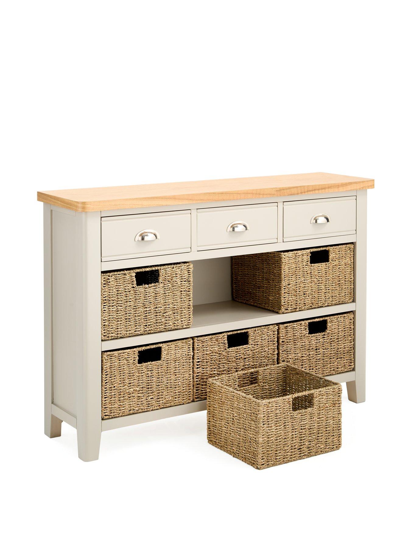 Image 7 of 7 of The Very Collection Malone 3 Drawer, 6 Basket Sideboard -&nbsp;contains Solid Wood