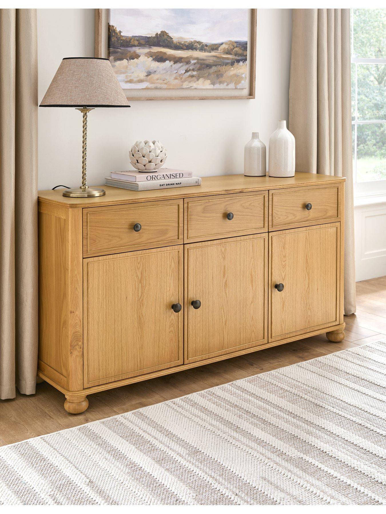 Product photograph of Very Home Turner 3 Door 3 Drawer Sideboard from very.co.uk