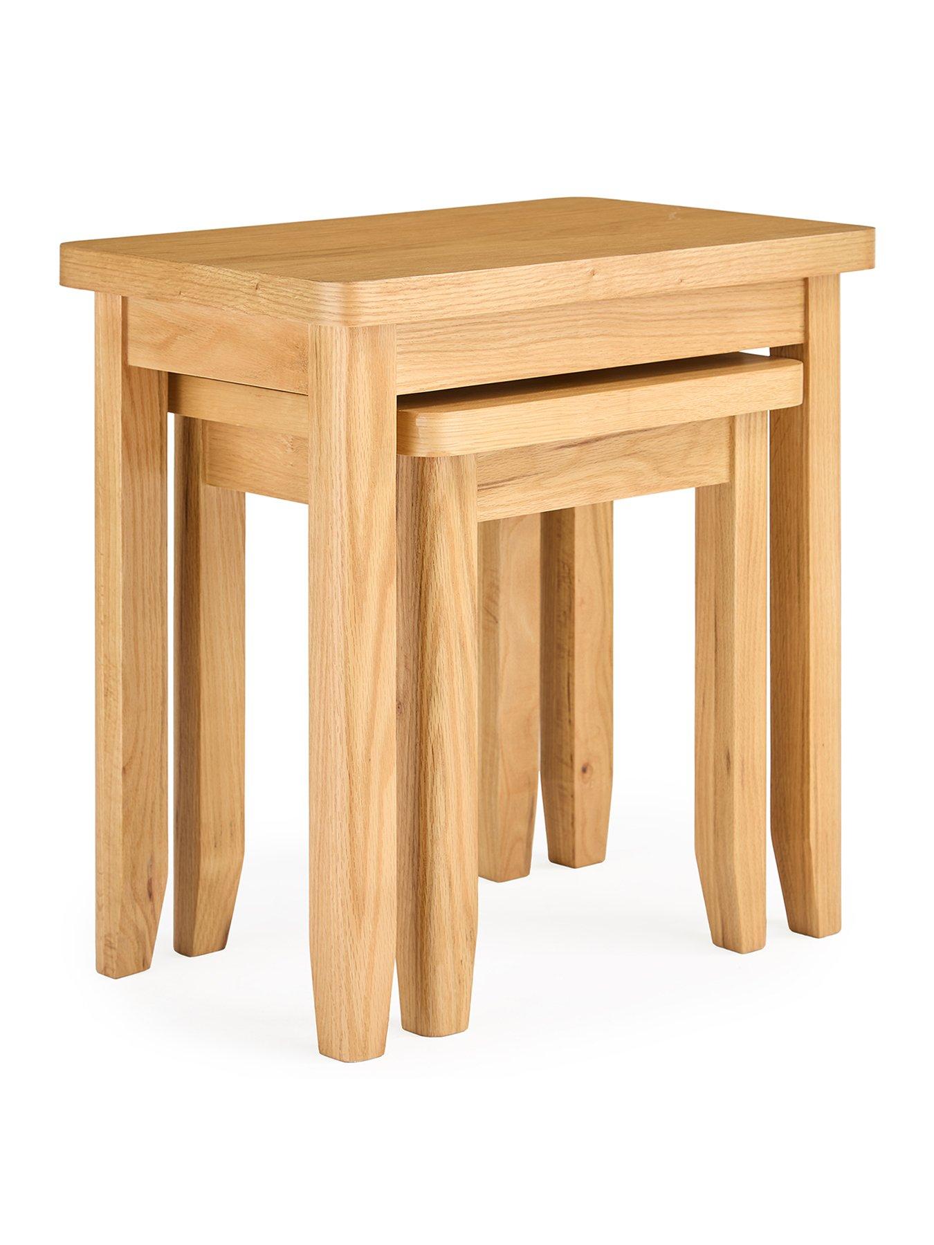 Image 3 of 6 of Very Home Ashwin Ready Assembled&nbsp;Nest of 2 Tables&nbsp;- contains Solid Wood