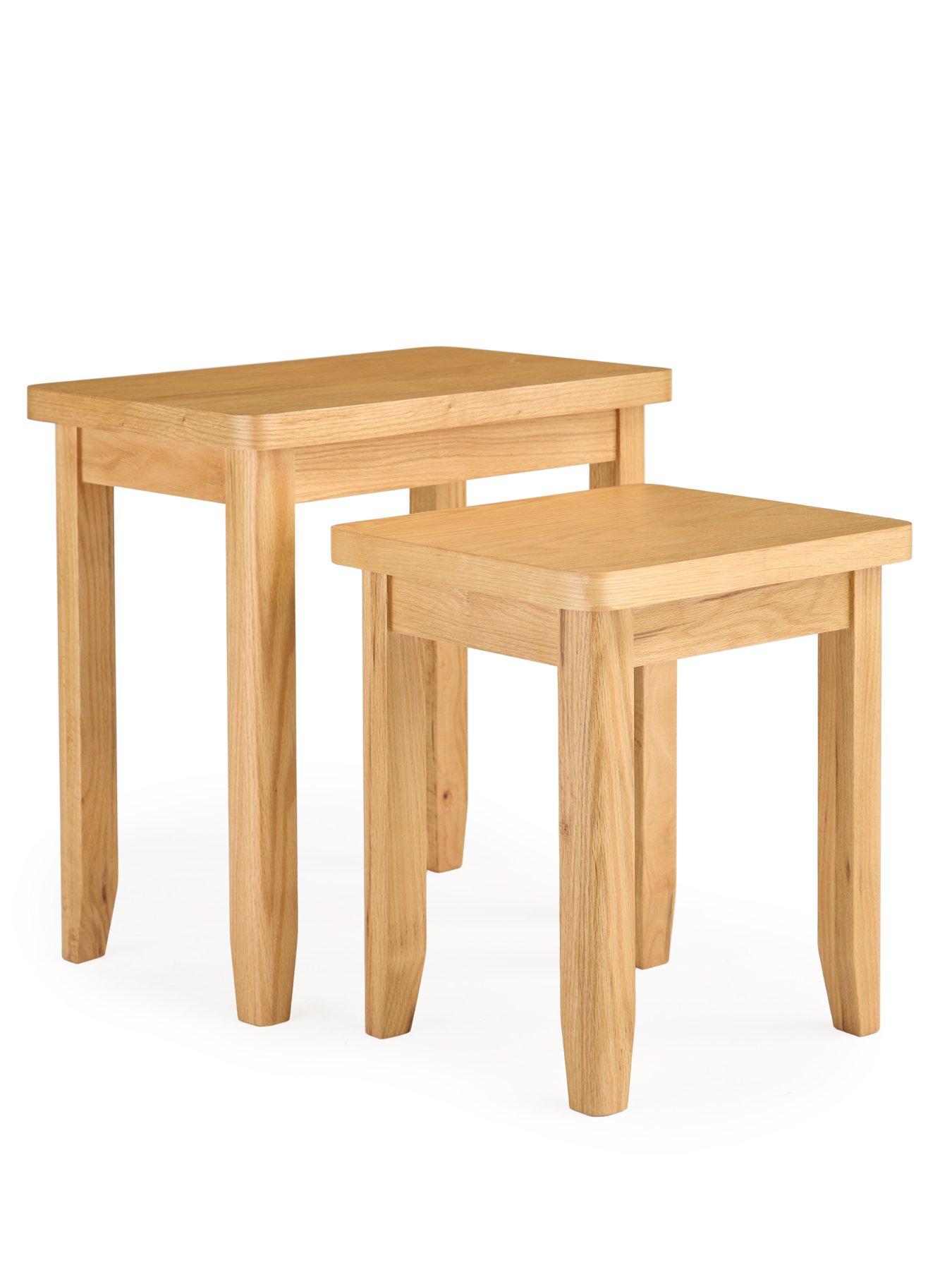 Image 4 of 6 of Very Home Ashwin Ready Assembled&nbsp;Nest of 2 Tables&nbsp;- contains Solid Wood