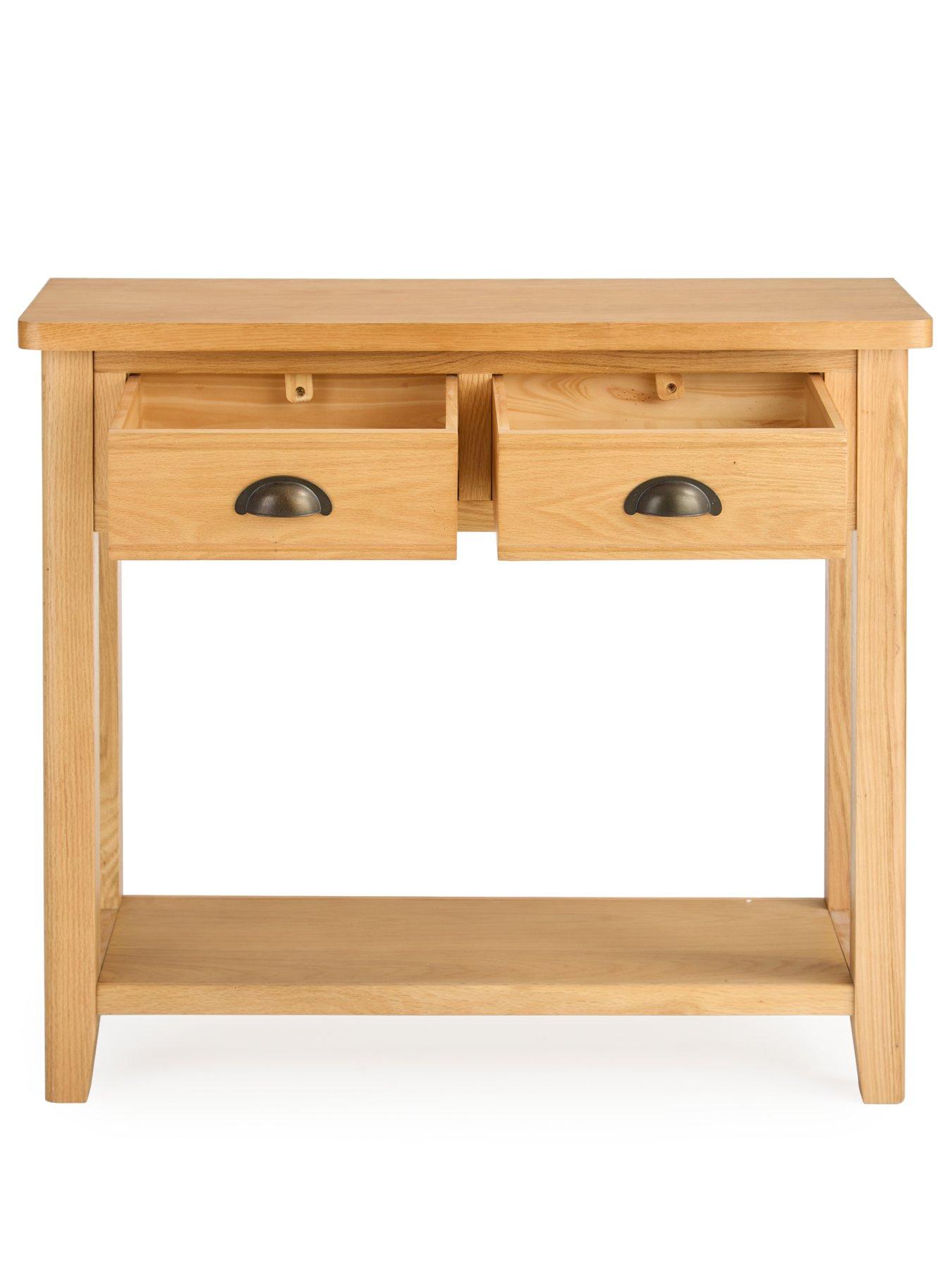 Image 4 of 7 of The Very Collection Ashwin&nbsp;2 Drawer&nbsp;Console Table&nbsp;- contains Solid Wood