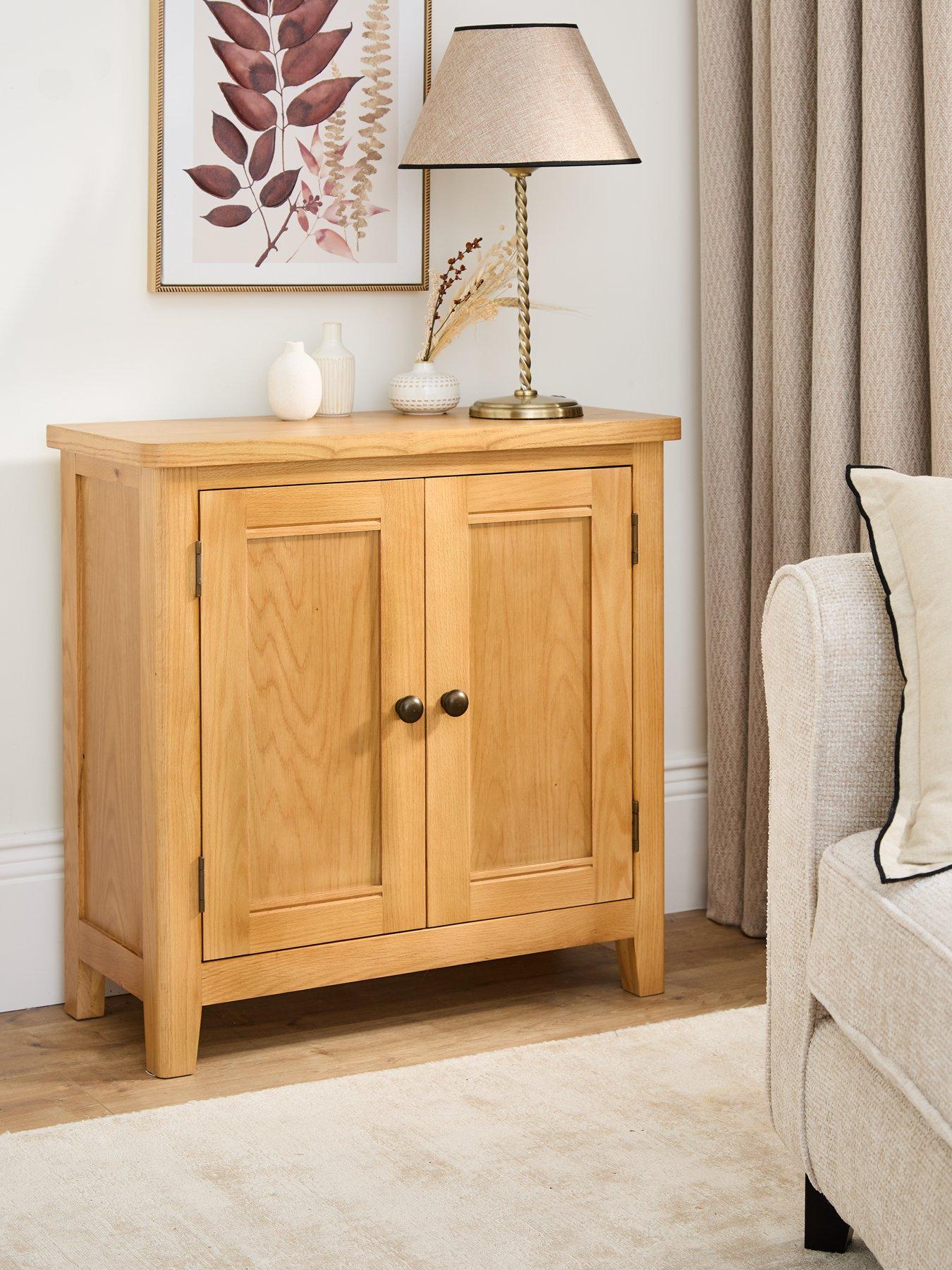 Very Home Ashwin Ready Assembled Small 2 Door Sideboard - contains Solid Wood