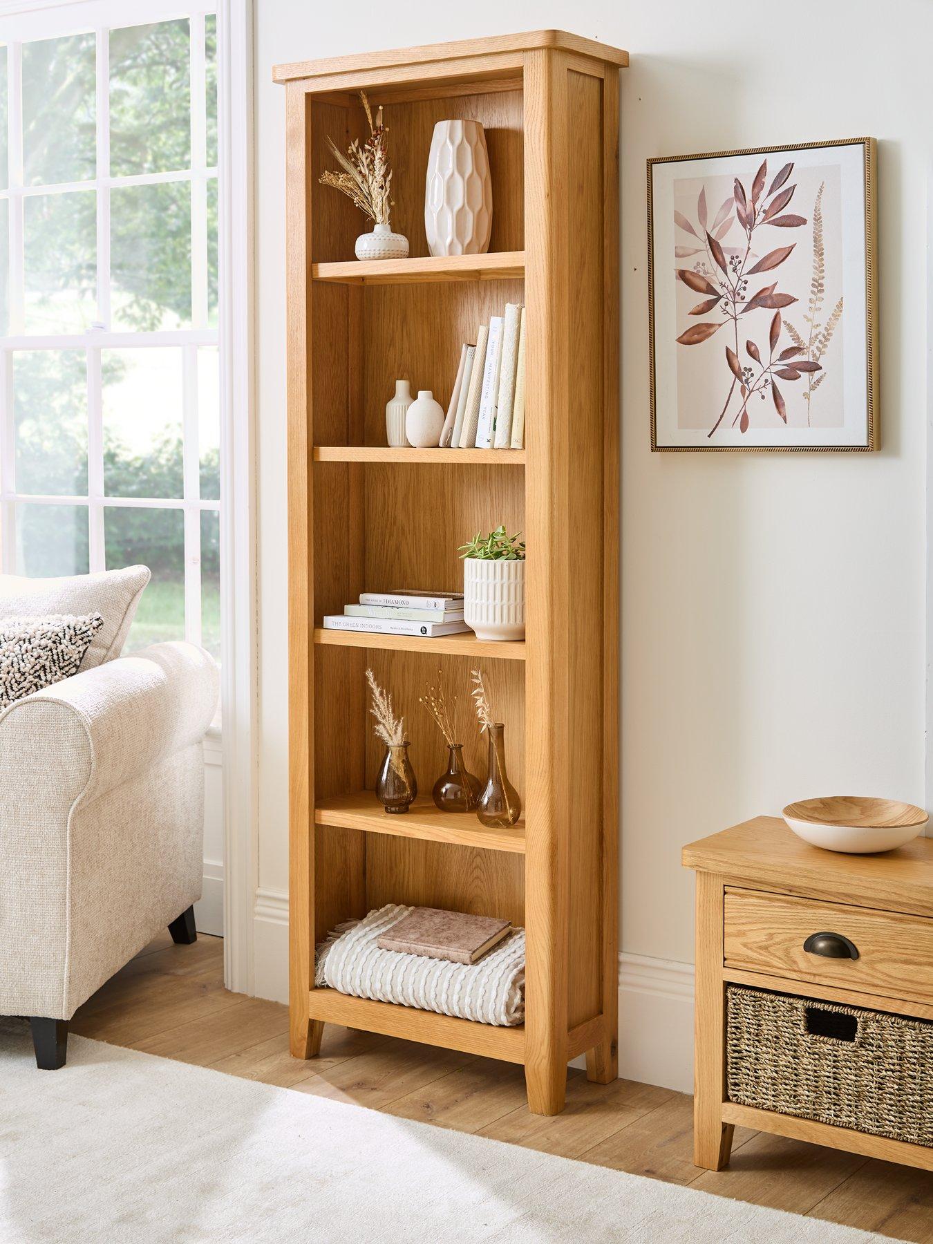 Product photograph of Very Home Ashwin Large Bookcase - Contains Solid Wood from very.co.uk