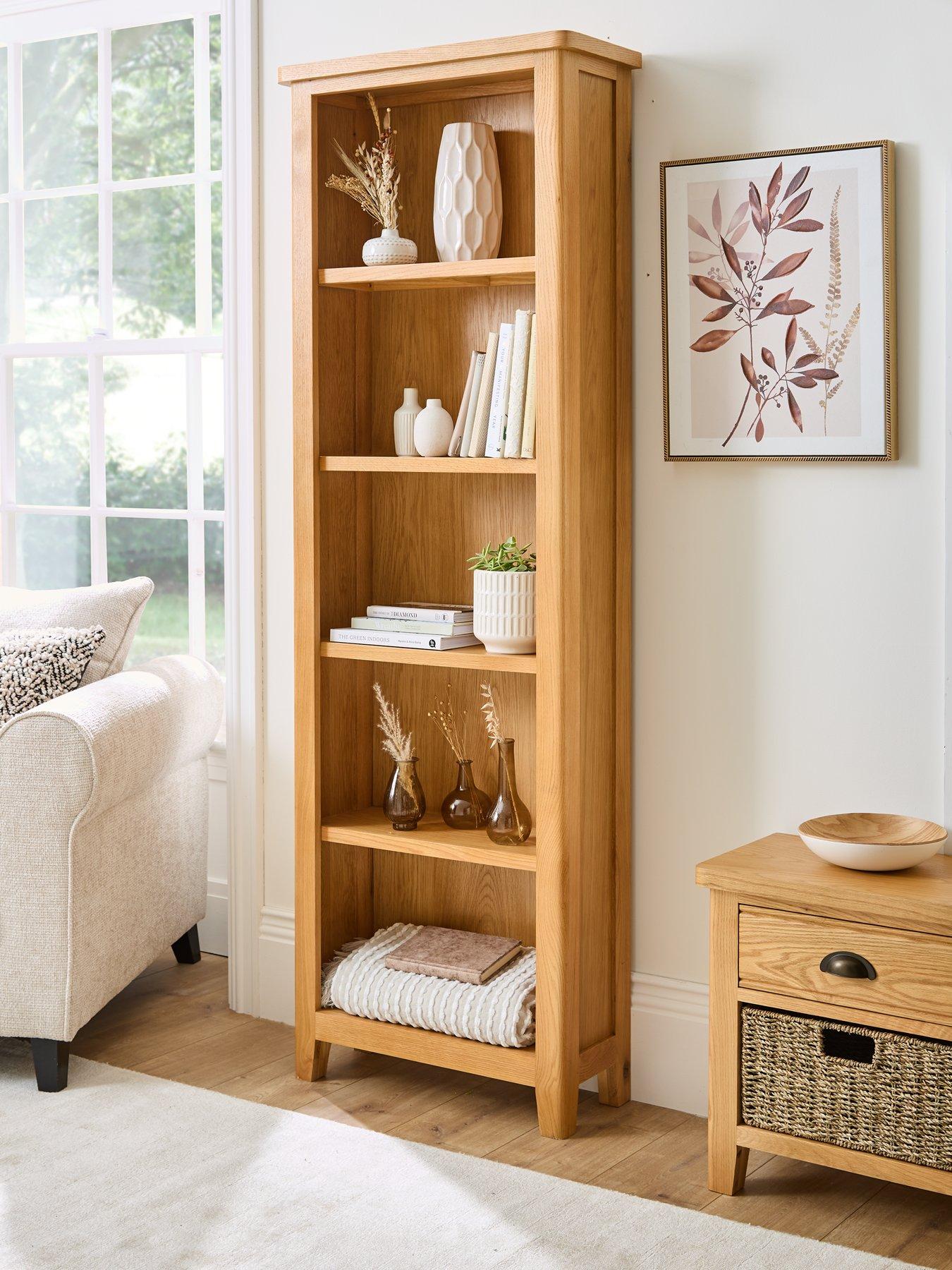 undefined Ashwin Ready Assembled Large Bookcase - contains Solid Wood