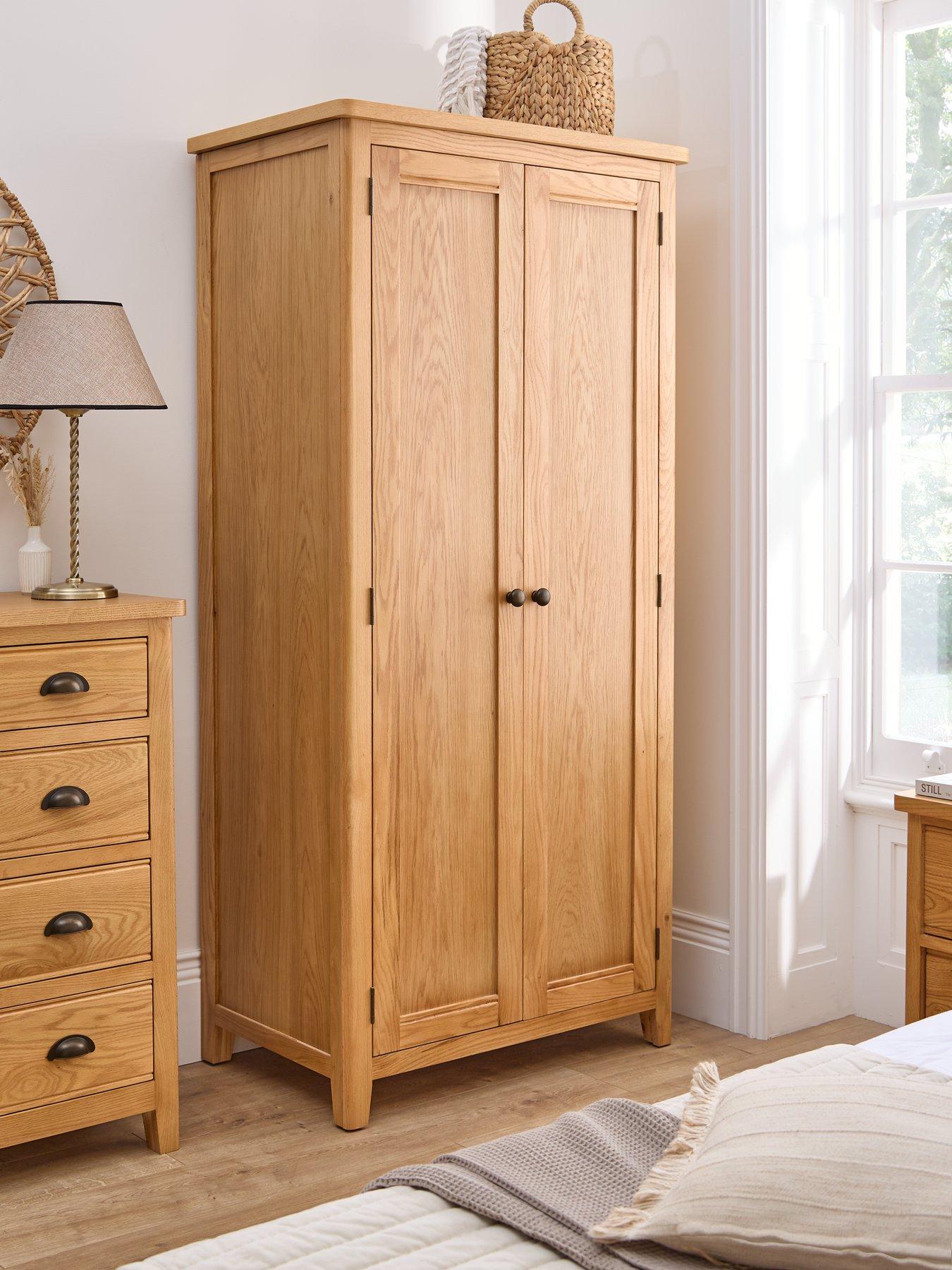 Product photograph of Very Home Ashwin 2 Door Wardrobe - Contains Solid Wood from very.co.uk