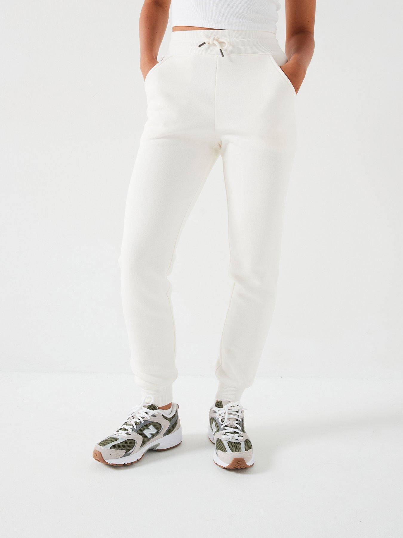 Cream jogging bottoms hotsell