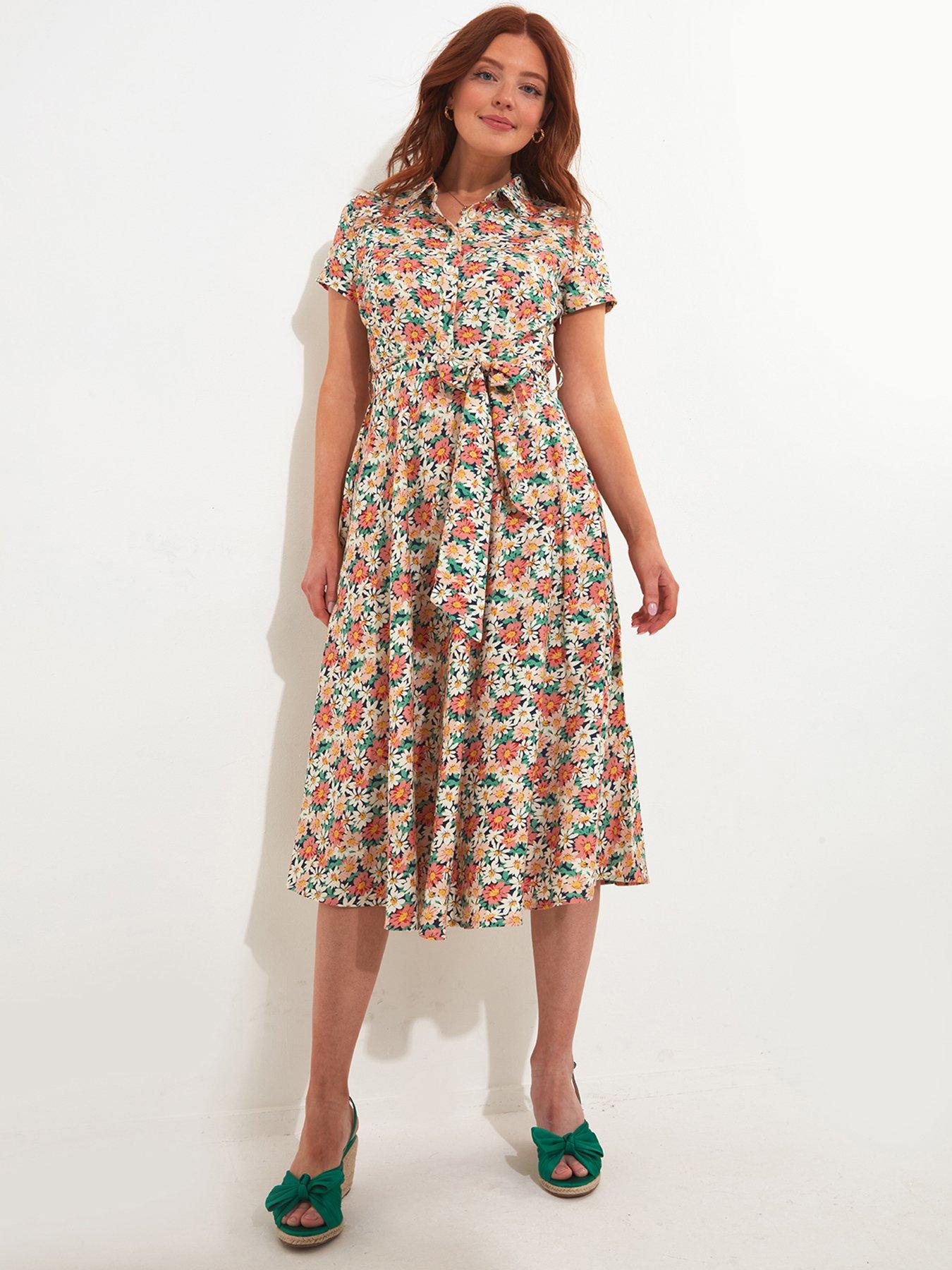 Joe Browns Linen Blend Floral Shirt Dress | Very.co.uk