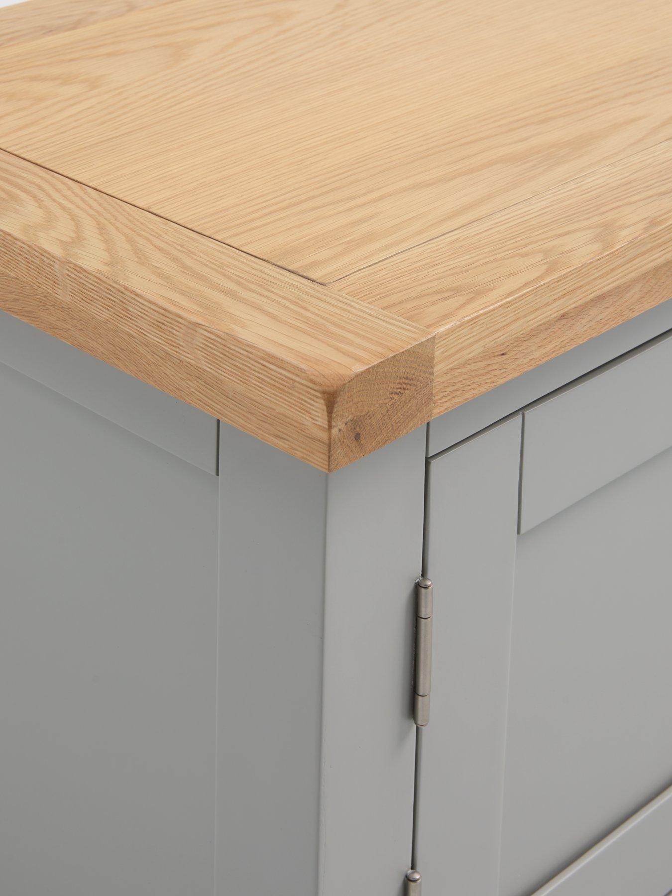 Image 6 of 6 of Very Home Hamilton&nbsp;Ready Assembled 2 Door TV Unit&nbsp;-&nbsp;fits up to 50 inch TV&nbsp;-&nbsp;Light Grey/Oak Effect&nbsp;- contains Solid Wood