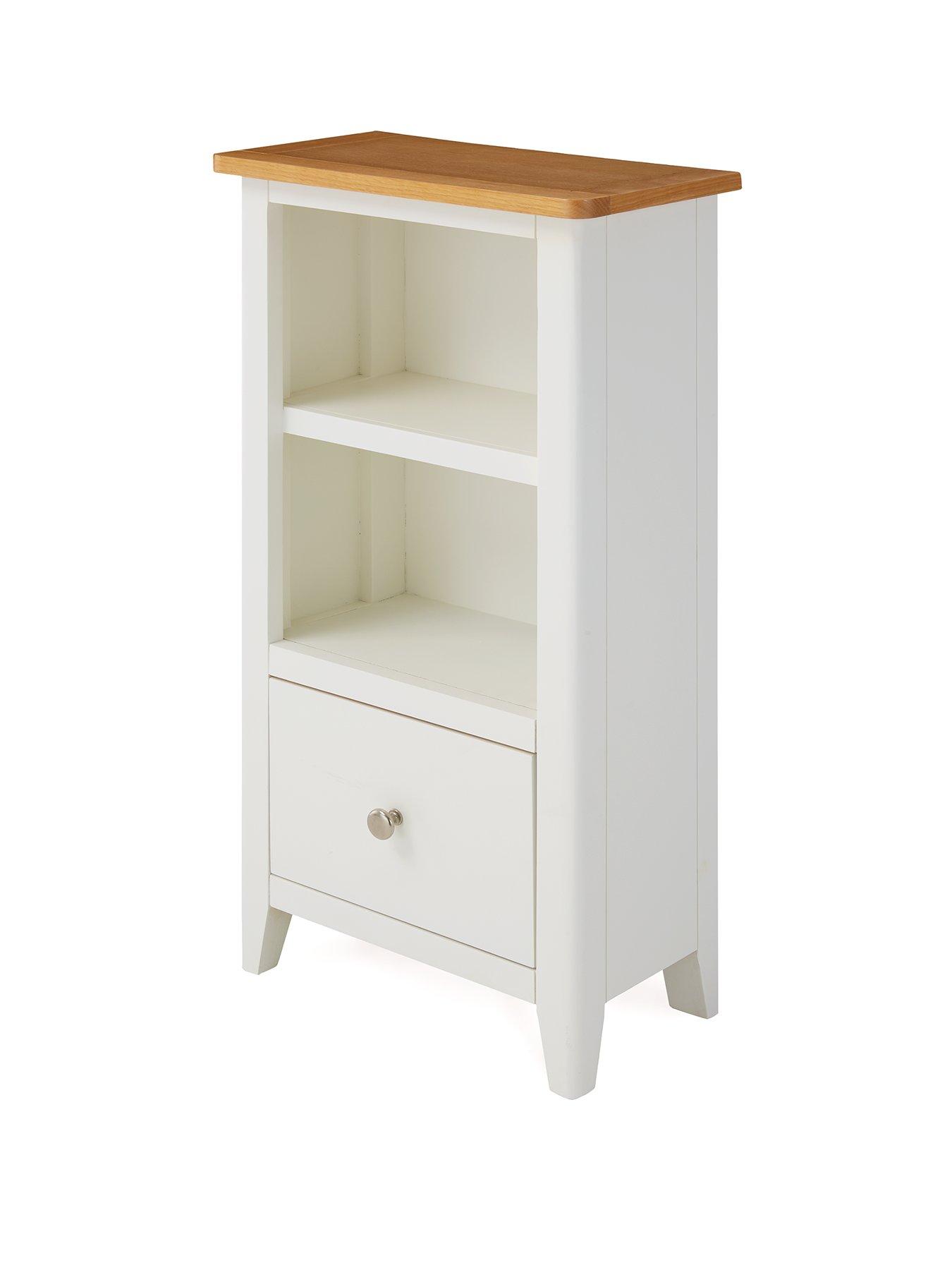 Ready assembled white bookcase top