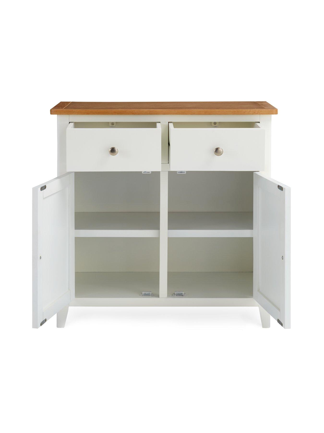 Image 4 of 7 of Very Home Harbour Ready Assembled Sideboard 2 Door,&nbsp;2 Drawer - White/Oak