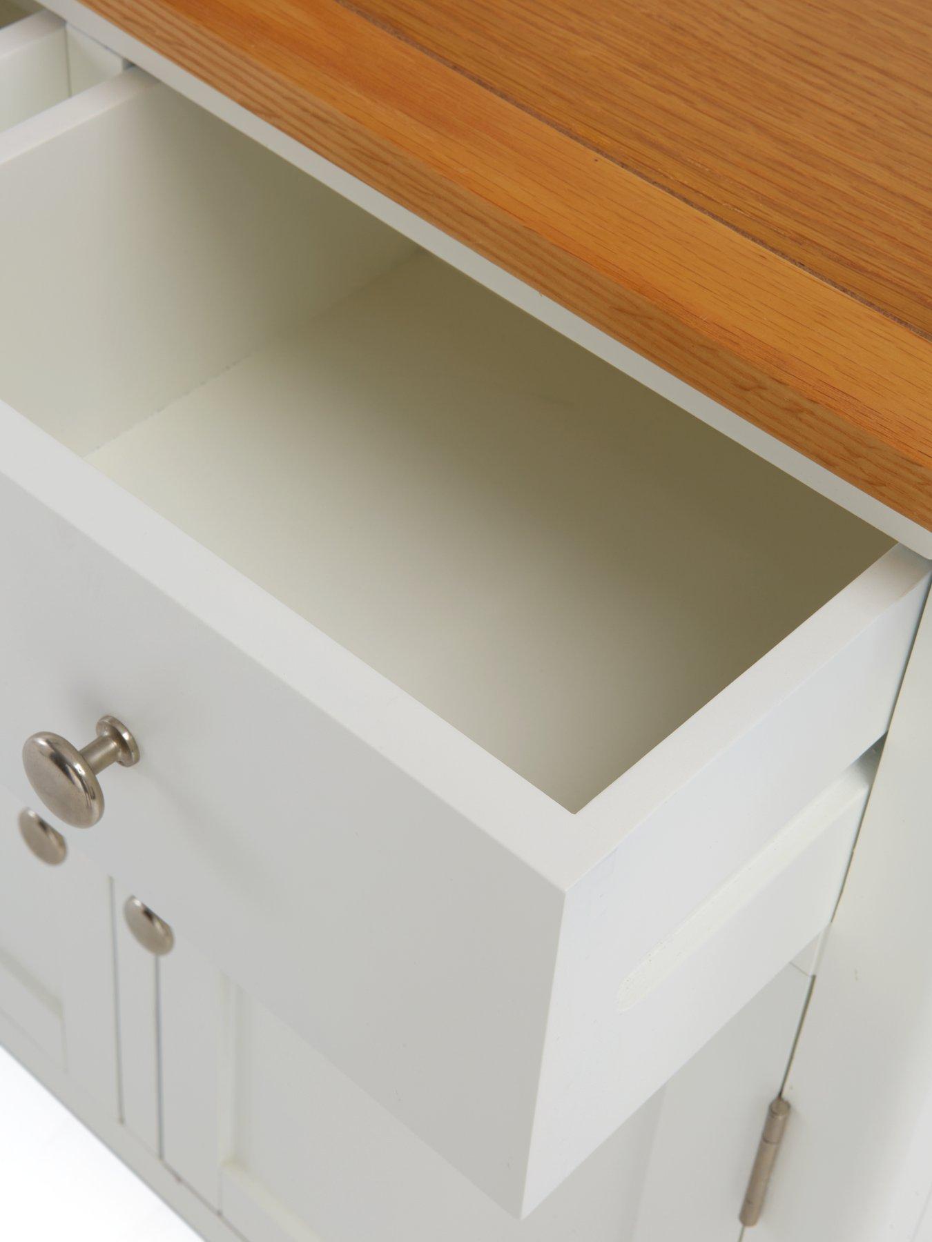 Image 6 of 7 of Very Home Harbour Ready Assembled Sideboard 2 Door,&nbsp;2 Drawer - White/Oak