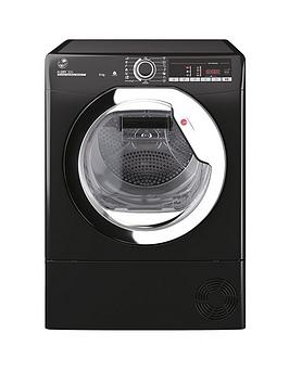 Product photograph of Hoover Hle H9a2tceb-80 9kg Heat Pump Dryer - Black from very.co.uk