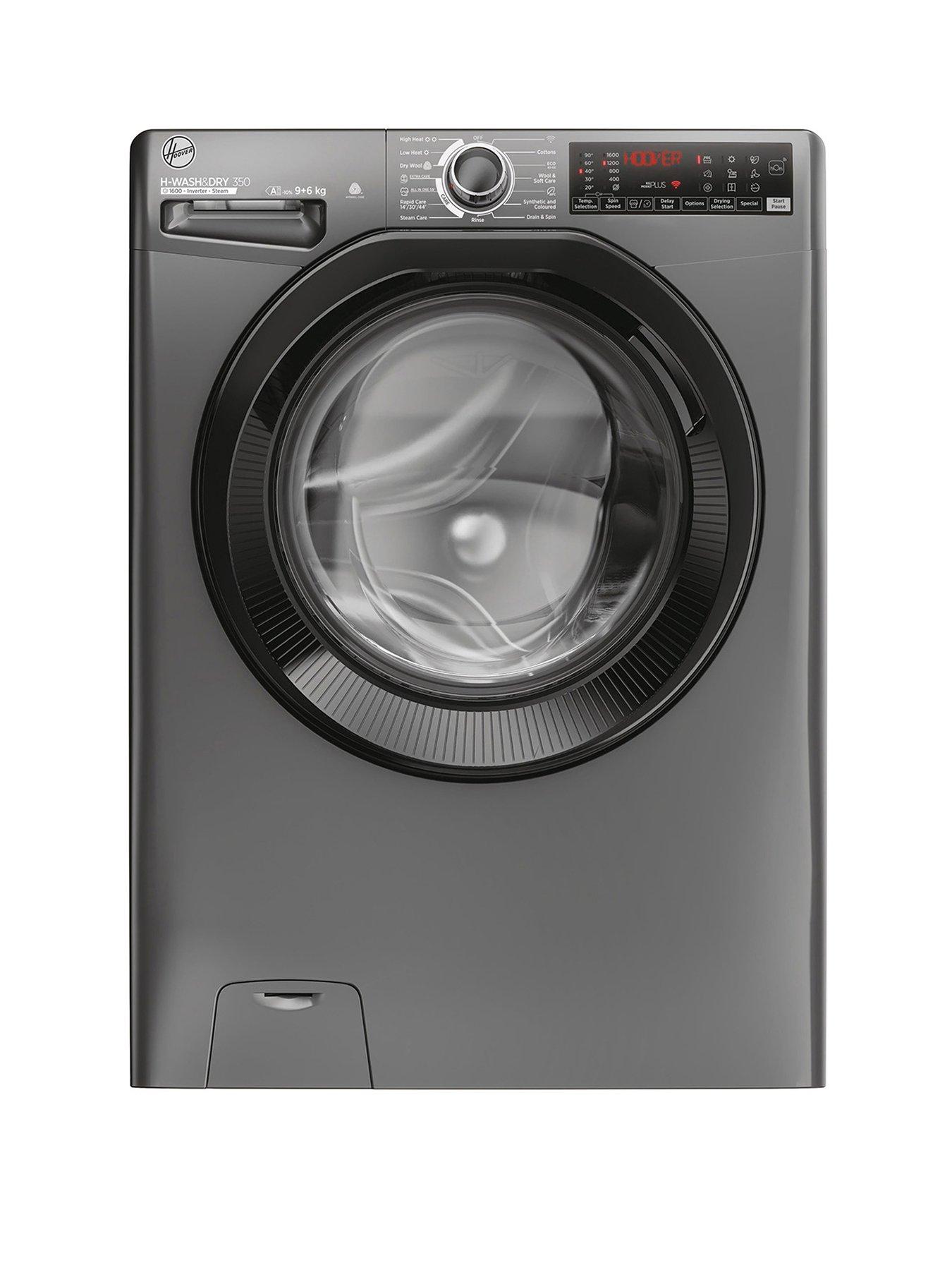 Product photograph of Hoover H-wash Amp Dry 350 9kg 6kg Washer Dryer 1600 Rpm Wifi - Graphite from very.co.uk