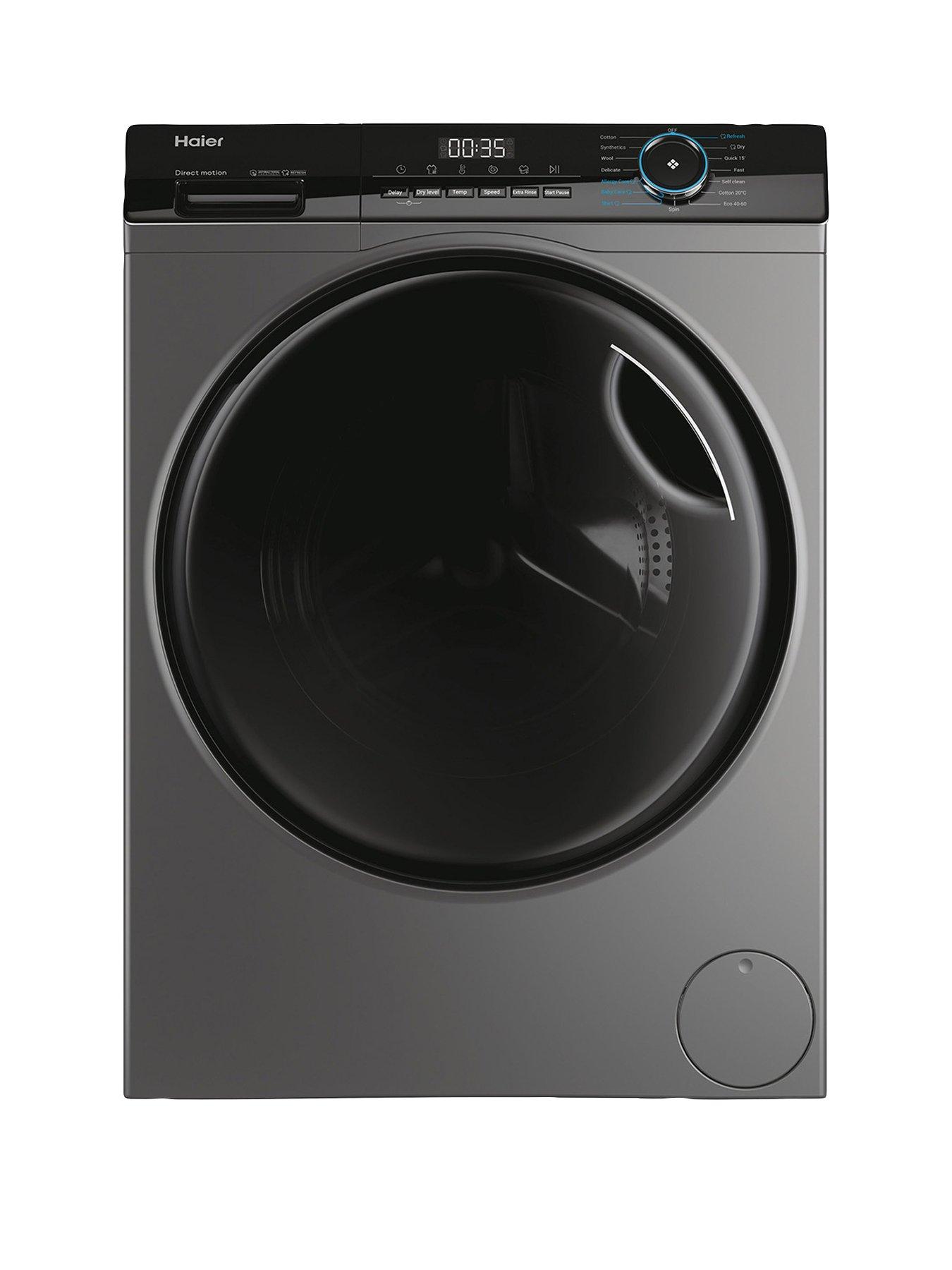 Product photograph of Haier I-pro Series 3 Hwd90-b14939s8 9kg 6kg 1400 Rpm Spin Washer Dryer - Graphite from very.co.uk