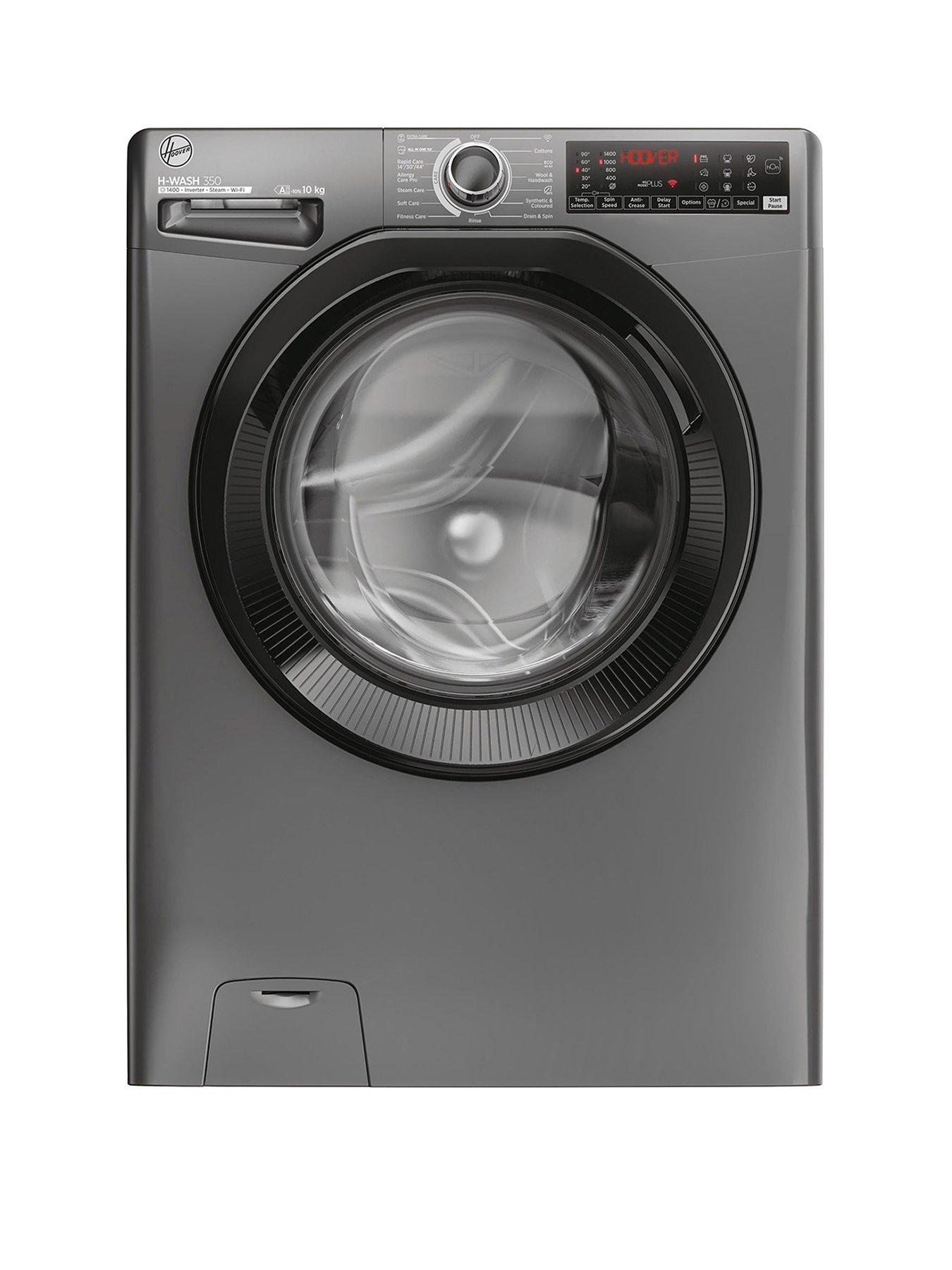 Product photograph of Hoover H-wash 350 H3wps4106tmb6-80 10kg Washing Machine 1400 Spin A Rated Wifi - Anthracite from very.co.uk