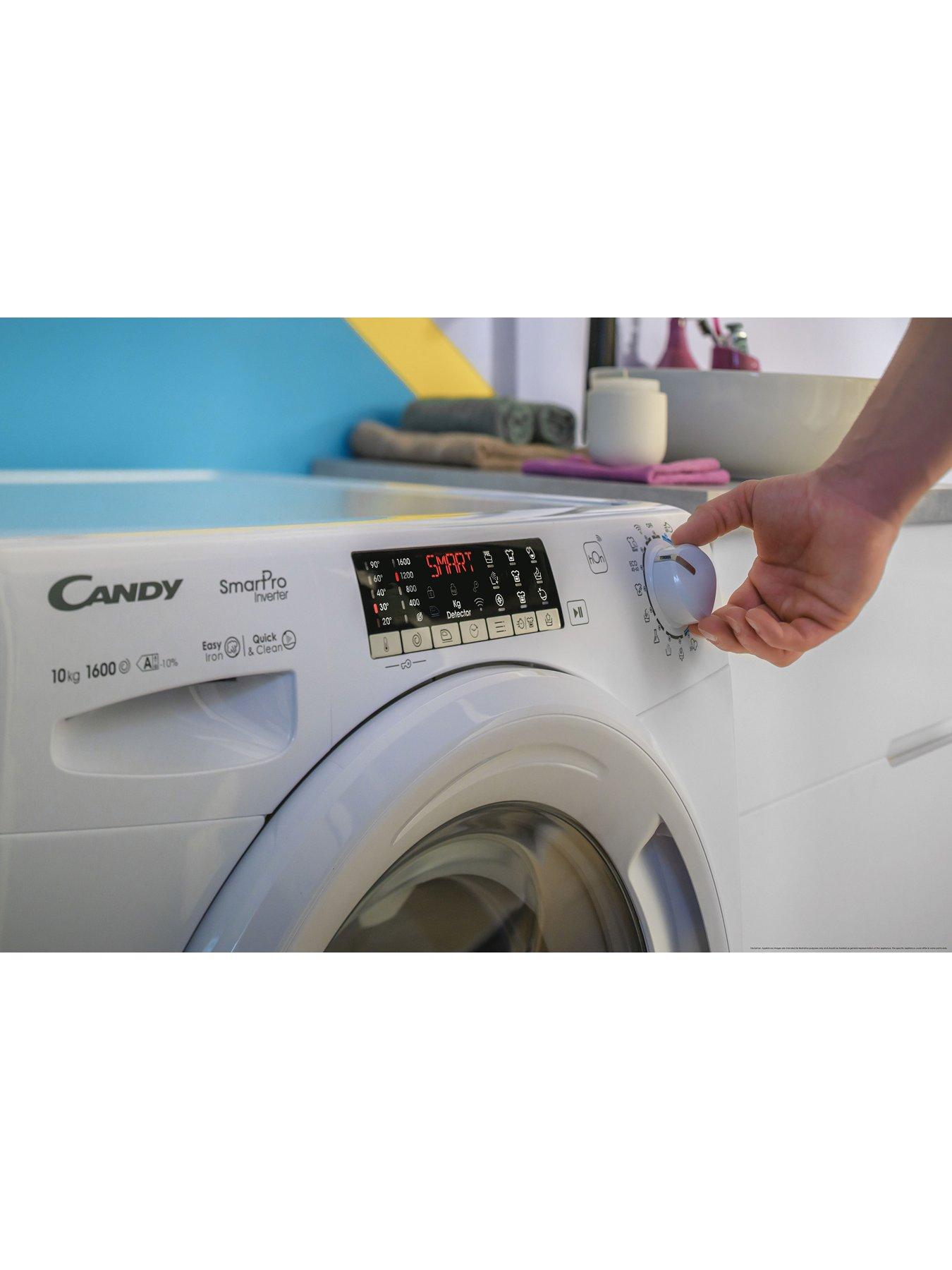 Candy CSO 696TWM6-80 9kg Load, 1600 Spin Smart Pro Inverter Washing ...