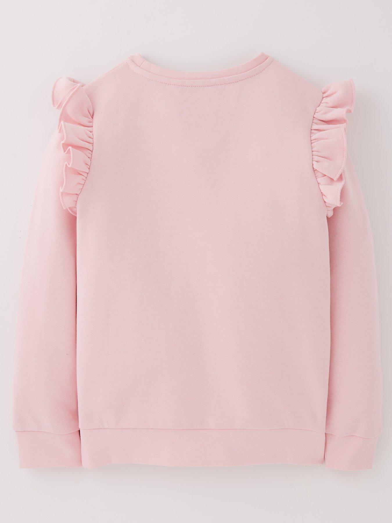 Image 2 of 4 of Mini V by Very Girls Christmas Tree Festive Sweatshirt - Pink