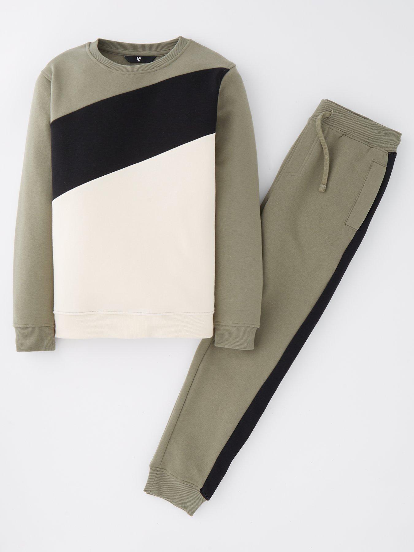 undefined Boys Cut And Sew Sweat Set - Multi