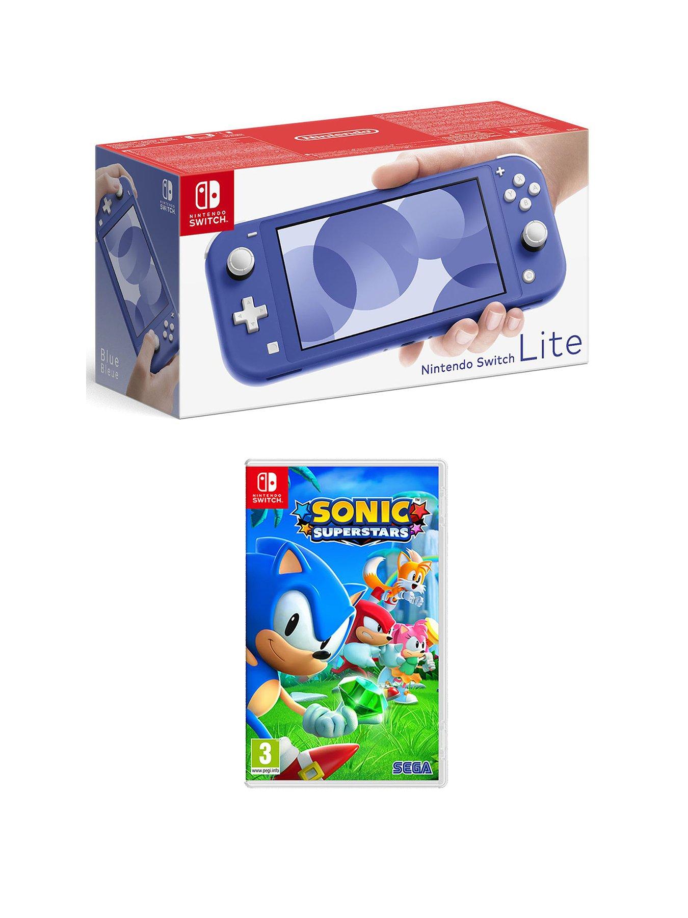 Nintendo Switch Lite Blue Console With  Sonic Superstars