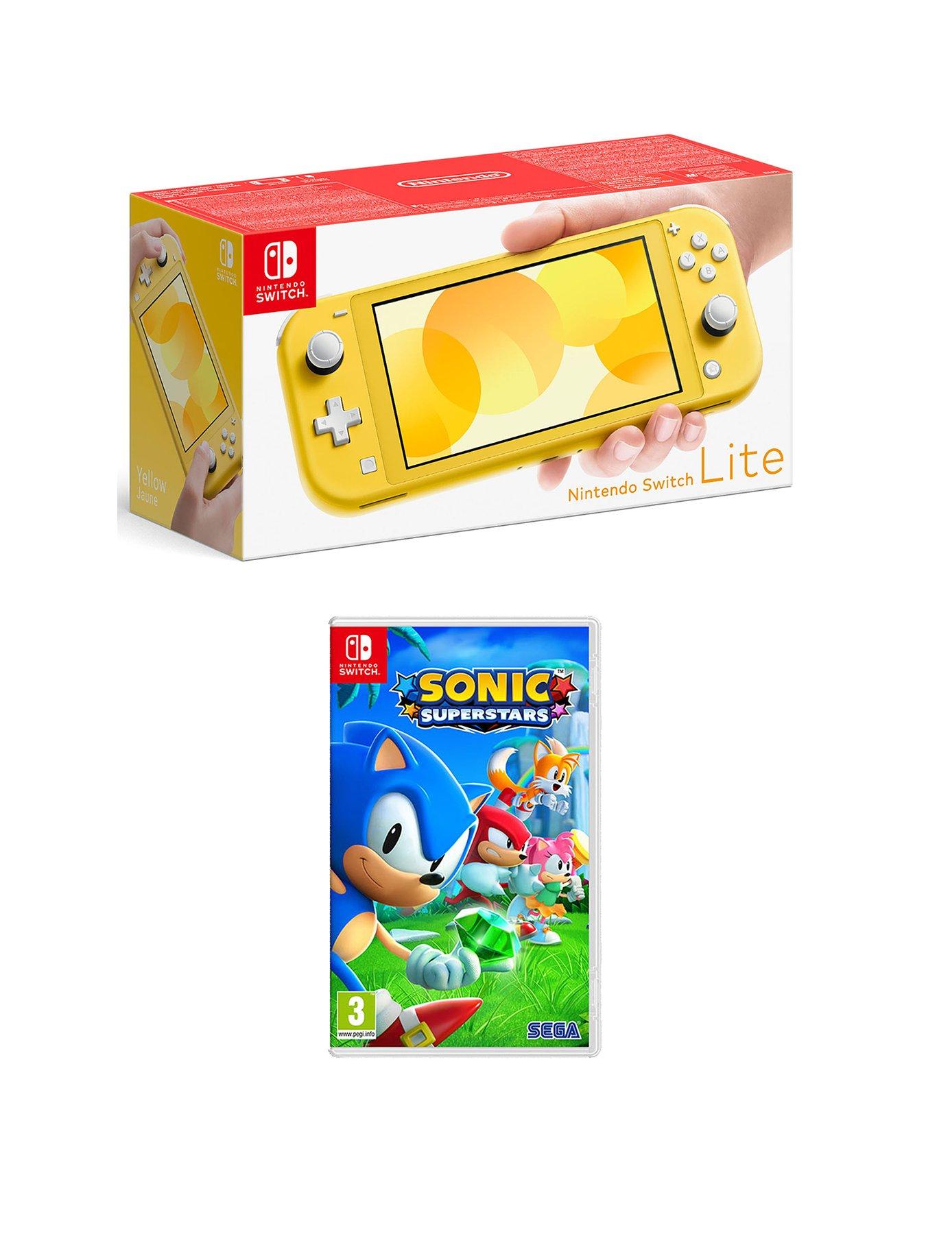Nintendo Switch Lite Yellow Console With  Sonic Superstars
