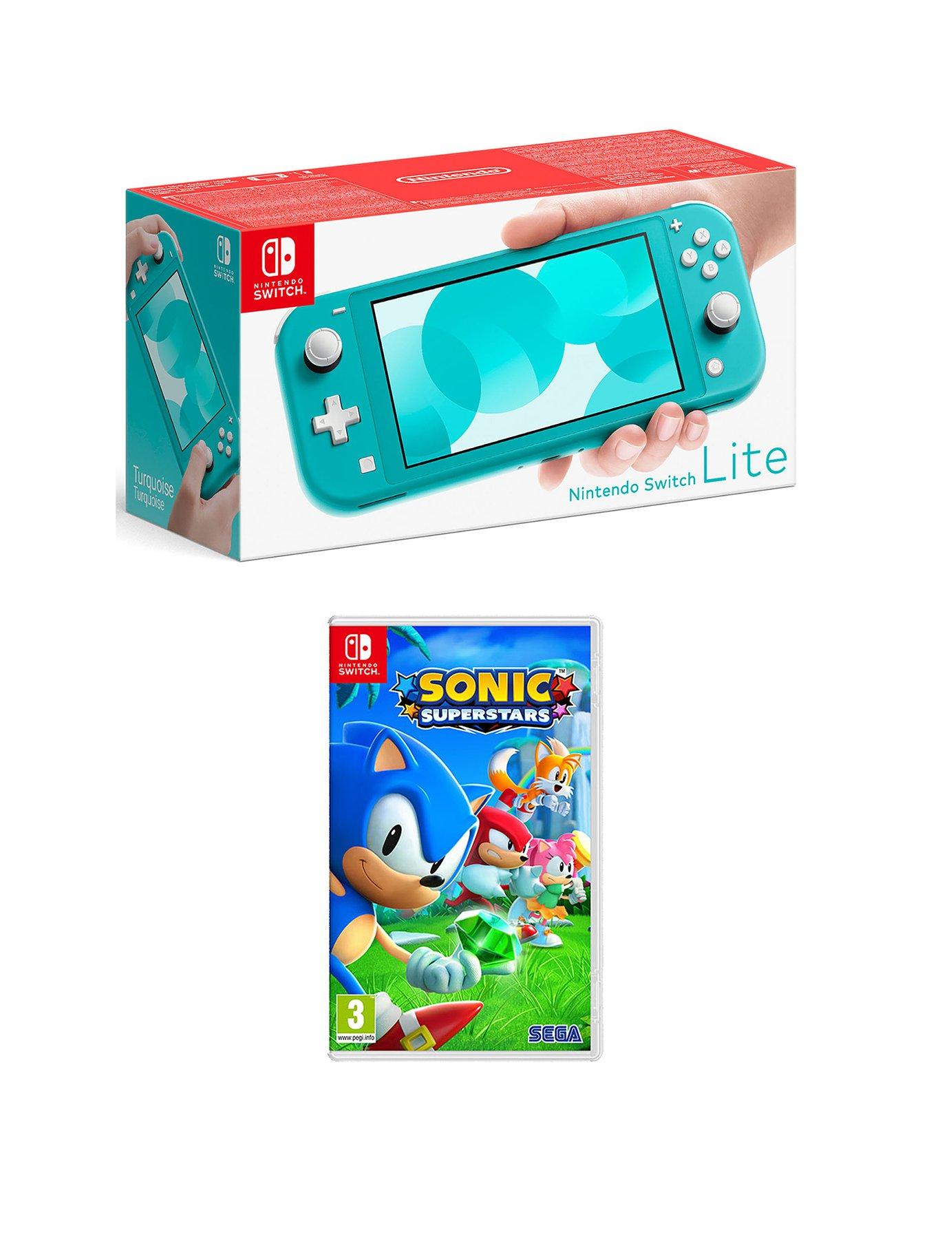 Nintendo Switch Lite Turquoise Console With  Sonic Superstars