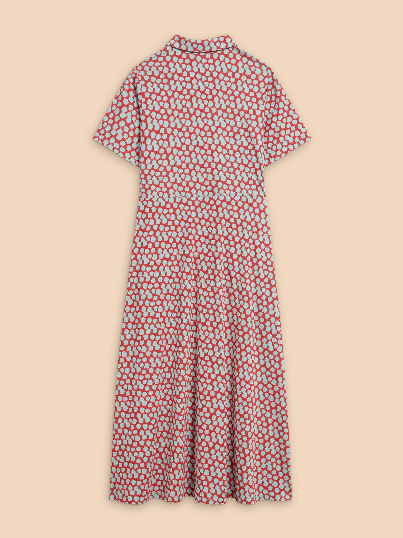 White Stuff Rua Jersey Shirt Dress - Red | Very.co.uk