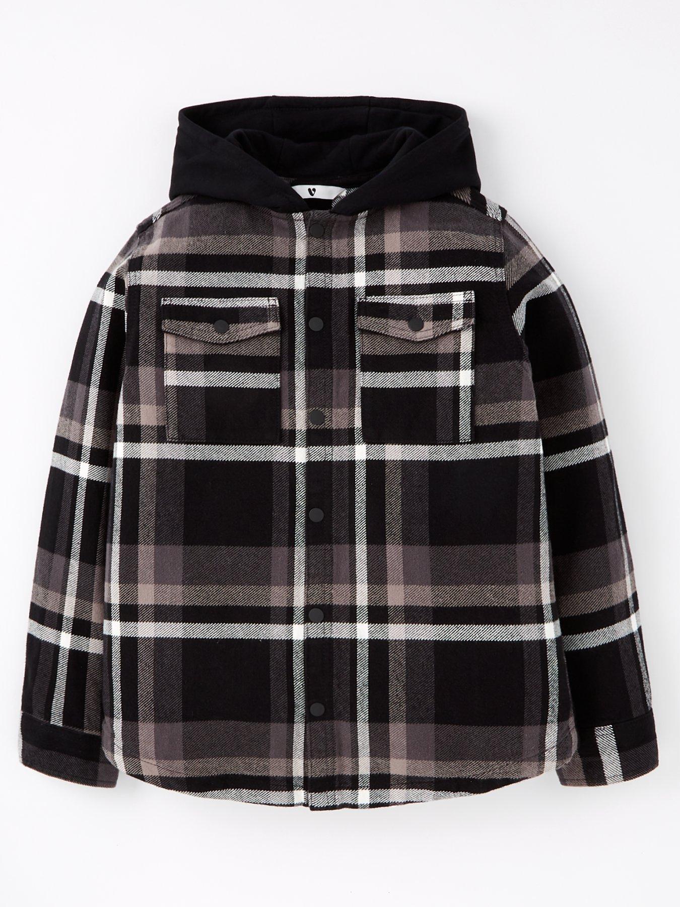 Image 1 of 4 of V by Very Boys Monochrome Hooded Overshirt - Multi
