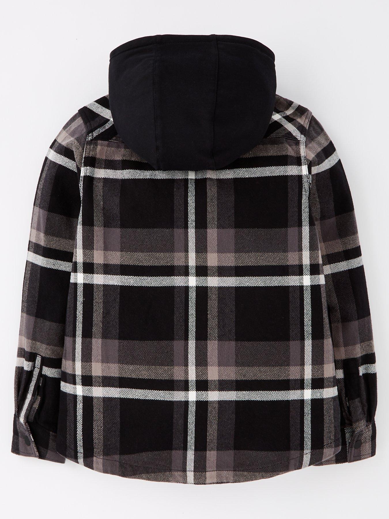 Image 2 of 4 of V by Very Boys Monochrome Hooded Overshirt - Multi