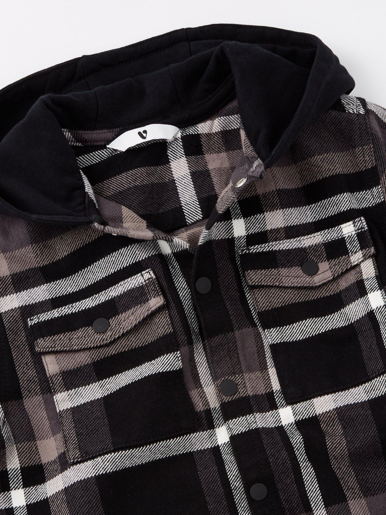 Image 3 of 4 of V by Very Boys Monochrome Hooded Overshirt - Multi