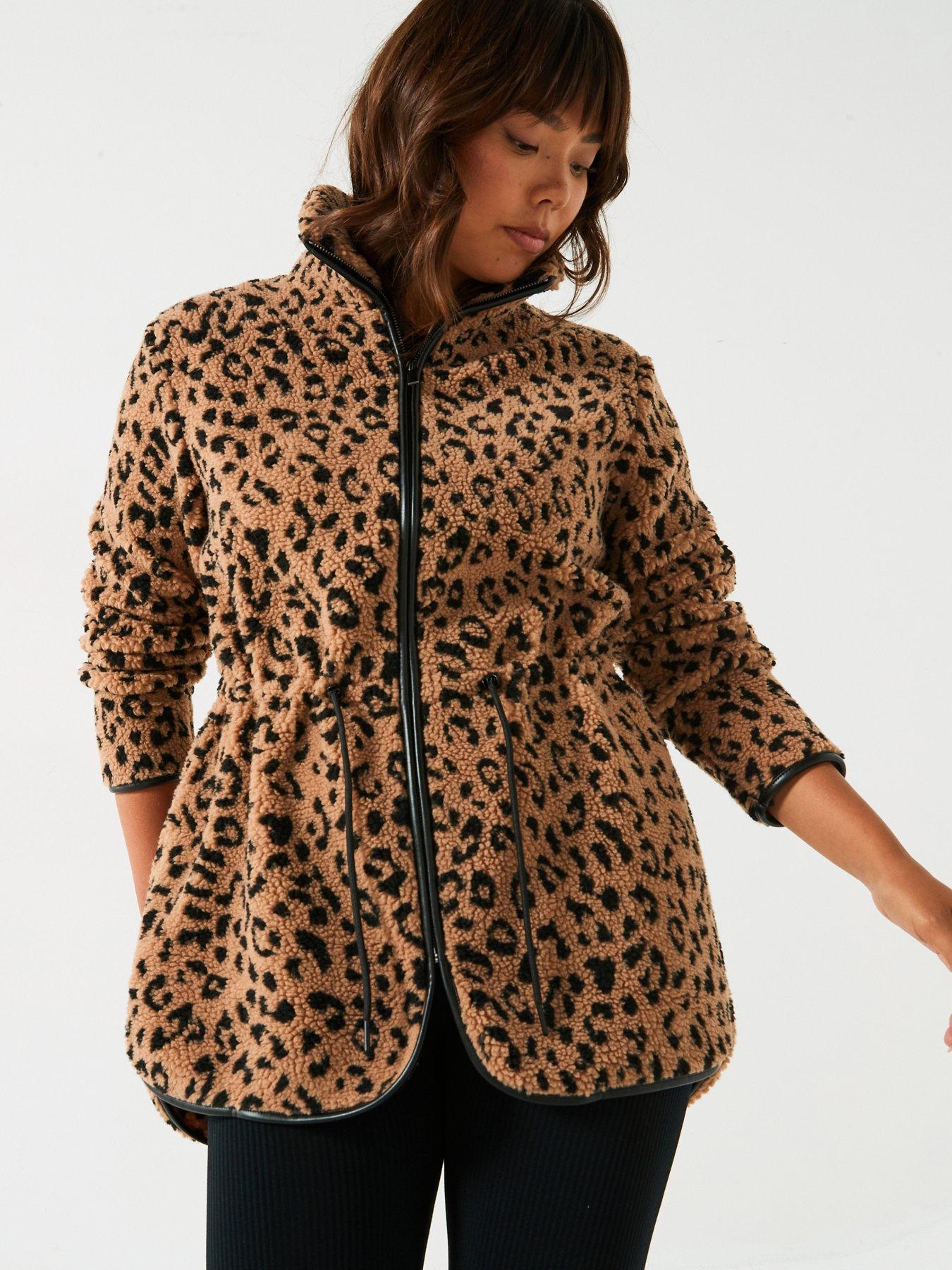 Borg jacket plus size sales