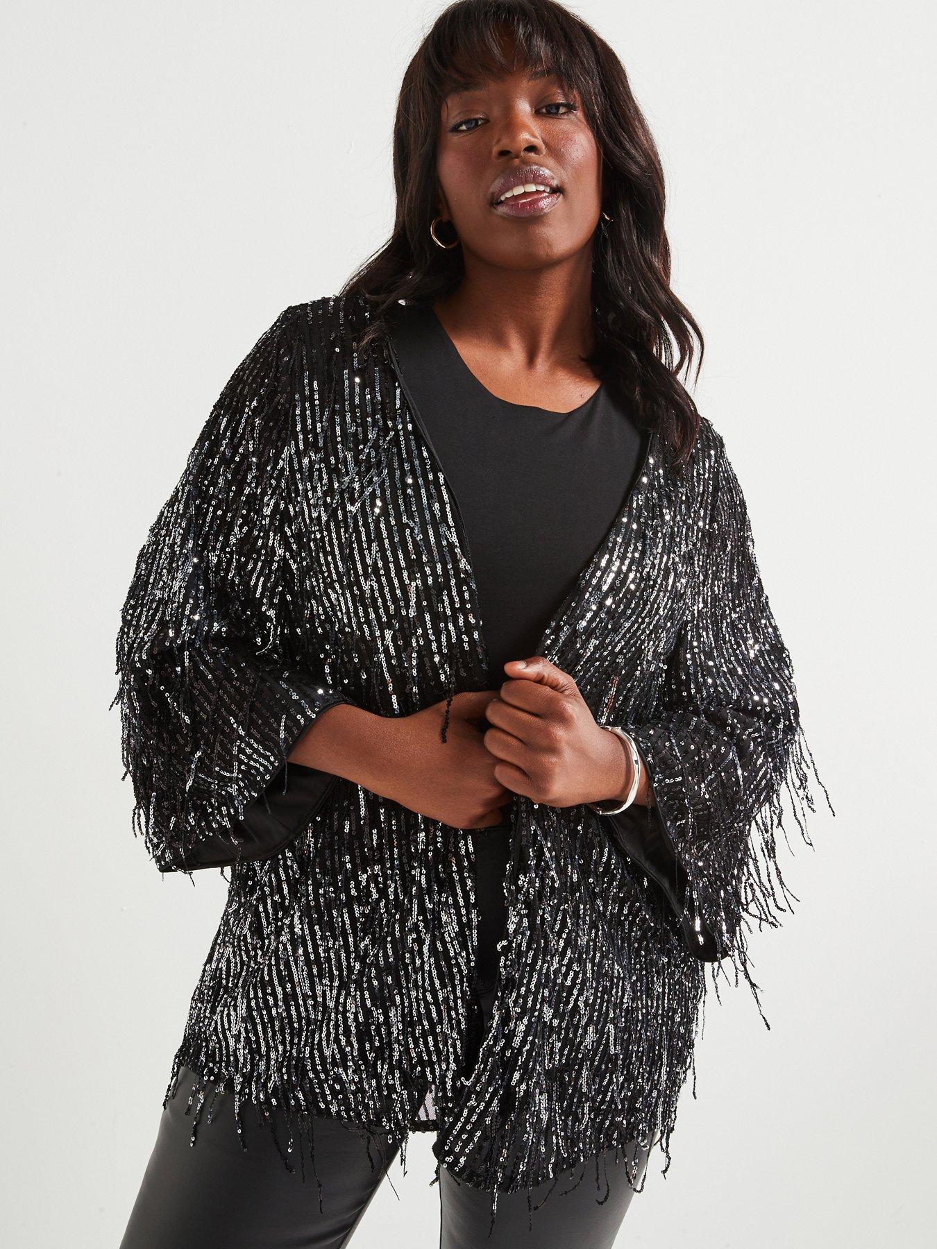 V By Very Curve V By Very Curvesequin Kimono - Multi